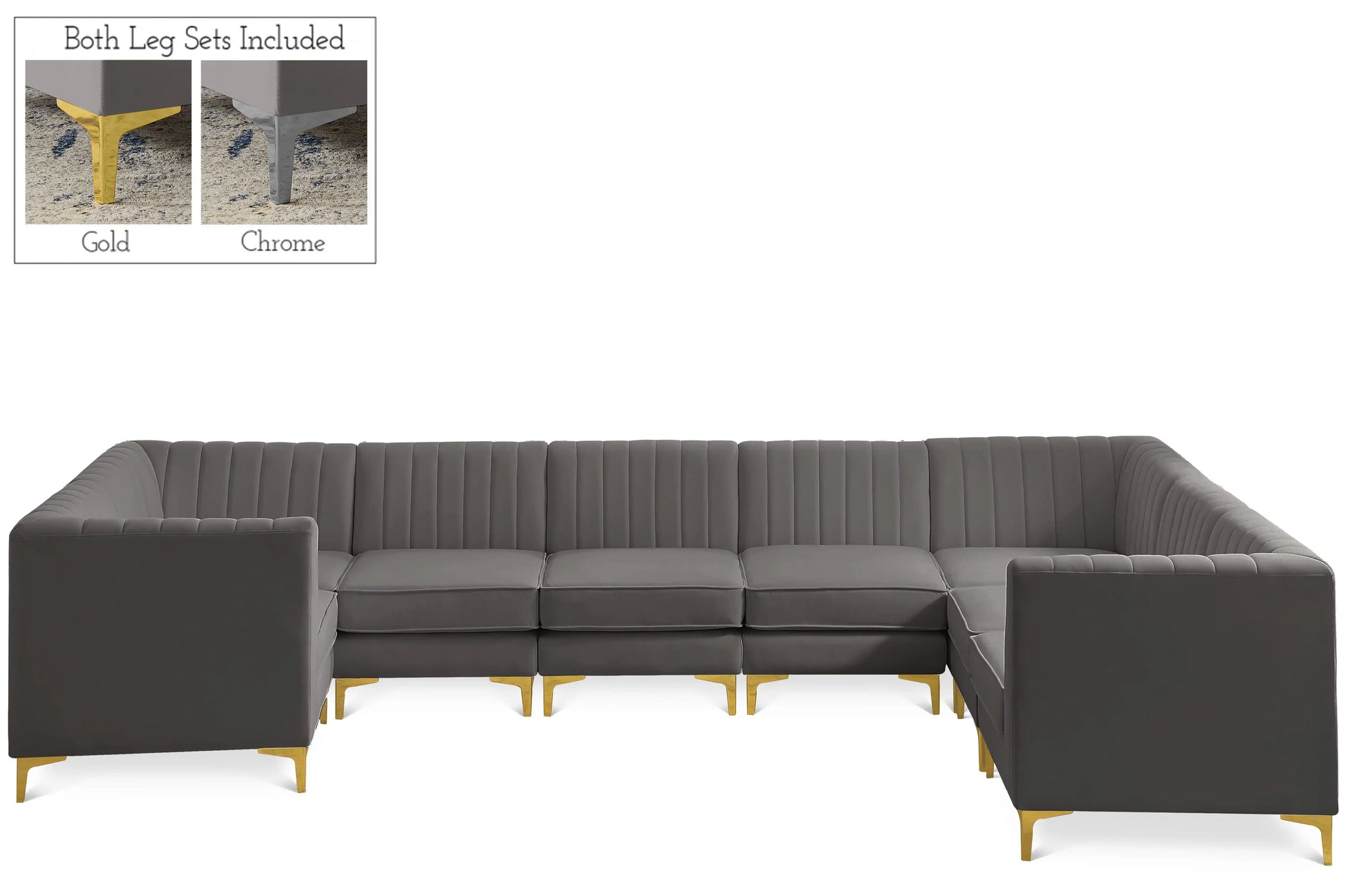 Alina - 8 Piece Modular U-Shaped Sectional - Best Buy Furniture