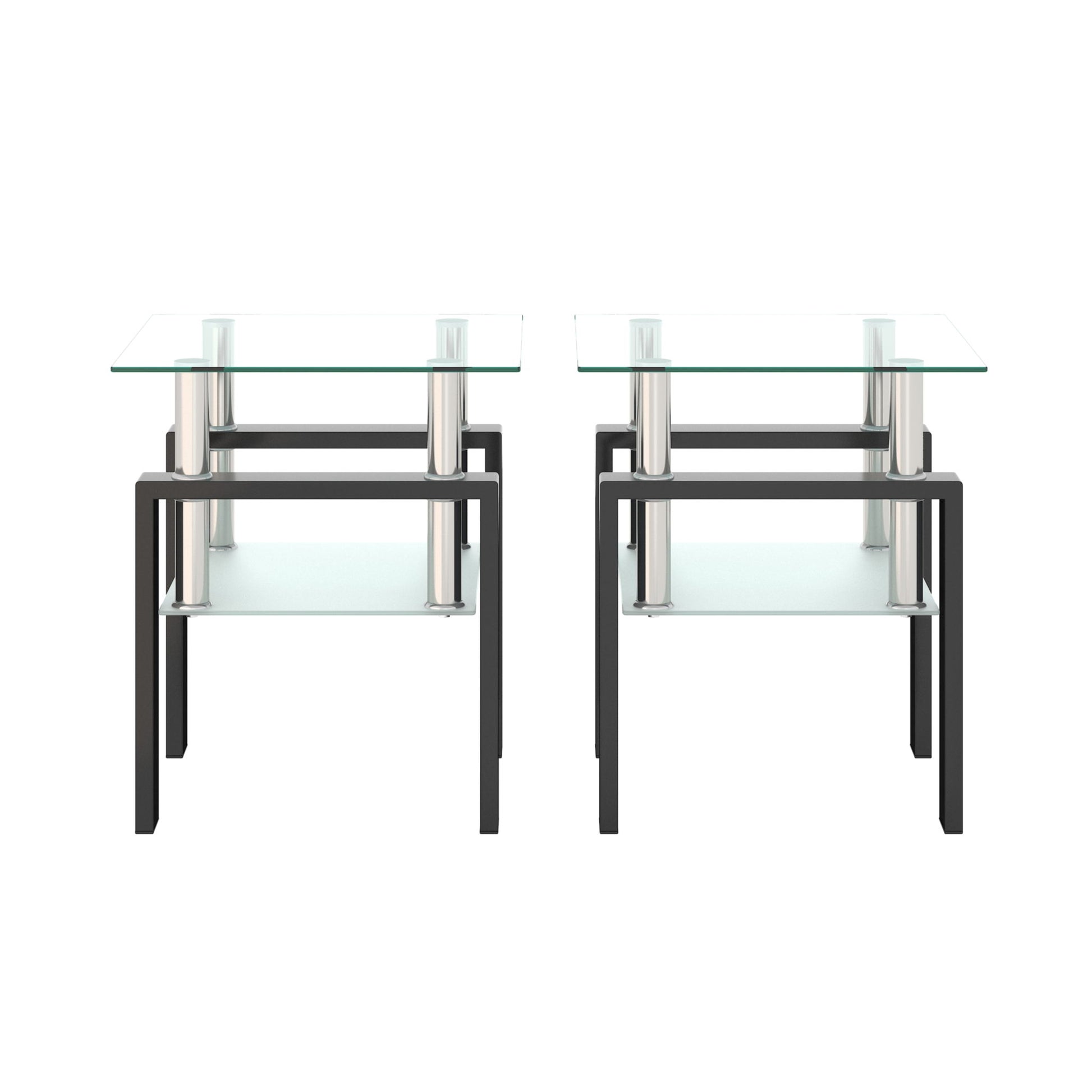 Modern Tempered Glass Tea Table, End Square Table For Living Room - Best Buy Furniture