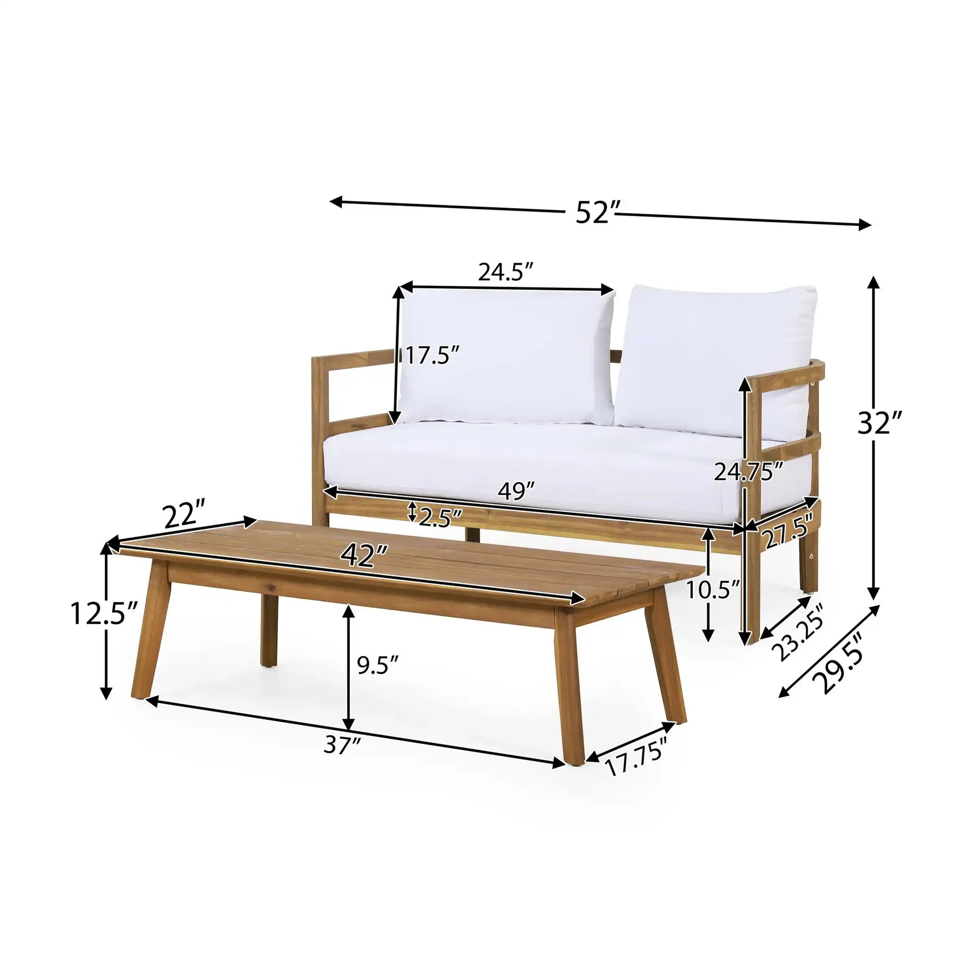 Outdoor Furniture With Coffee Table, Patio Conversation Set Deep Seating With Soft Cushion - Best Buy Furniture