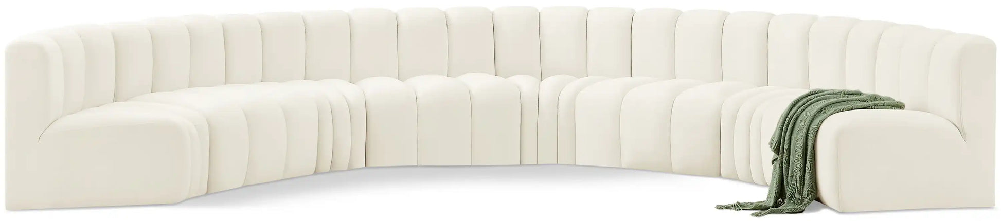 Arc - Velvet 8 Piece U-Shaped Modular Sofa - Best Buy Furniture