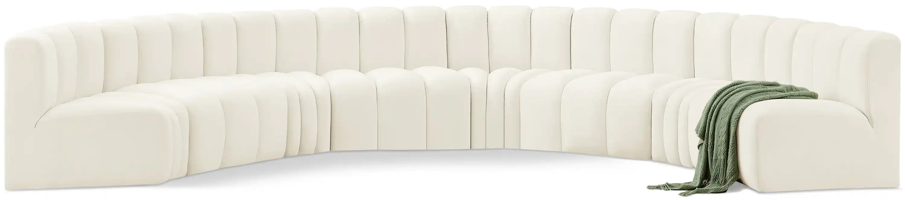 Arc - Velvet 8 Piece U-Shaped Modular Sofa - Best Buy Furniture