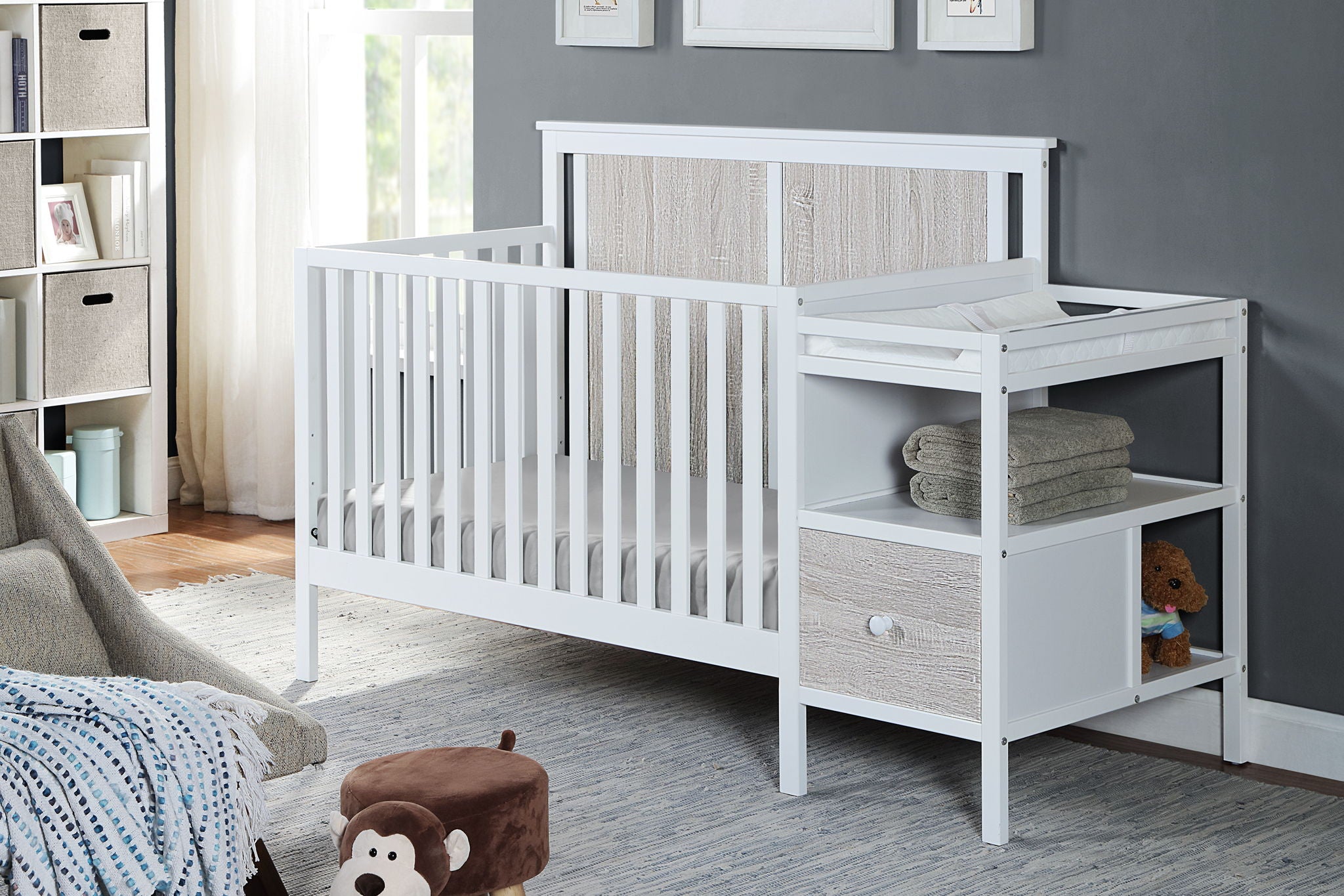 Connelly - 4-in-1 Crib and Changer Combo - Best Buy Furniture