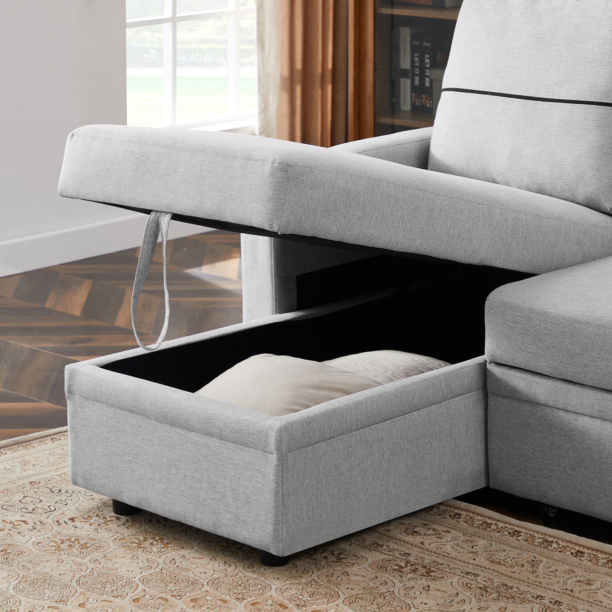 Broaching Pull-Out Storage Sofa - Best Buy Furniture