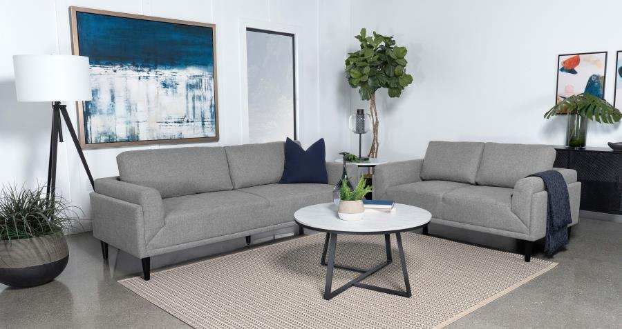 Rilynn - Upholstered Track Arm Sofa Set - Best Buy Furniture