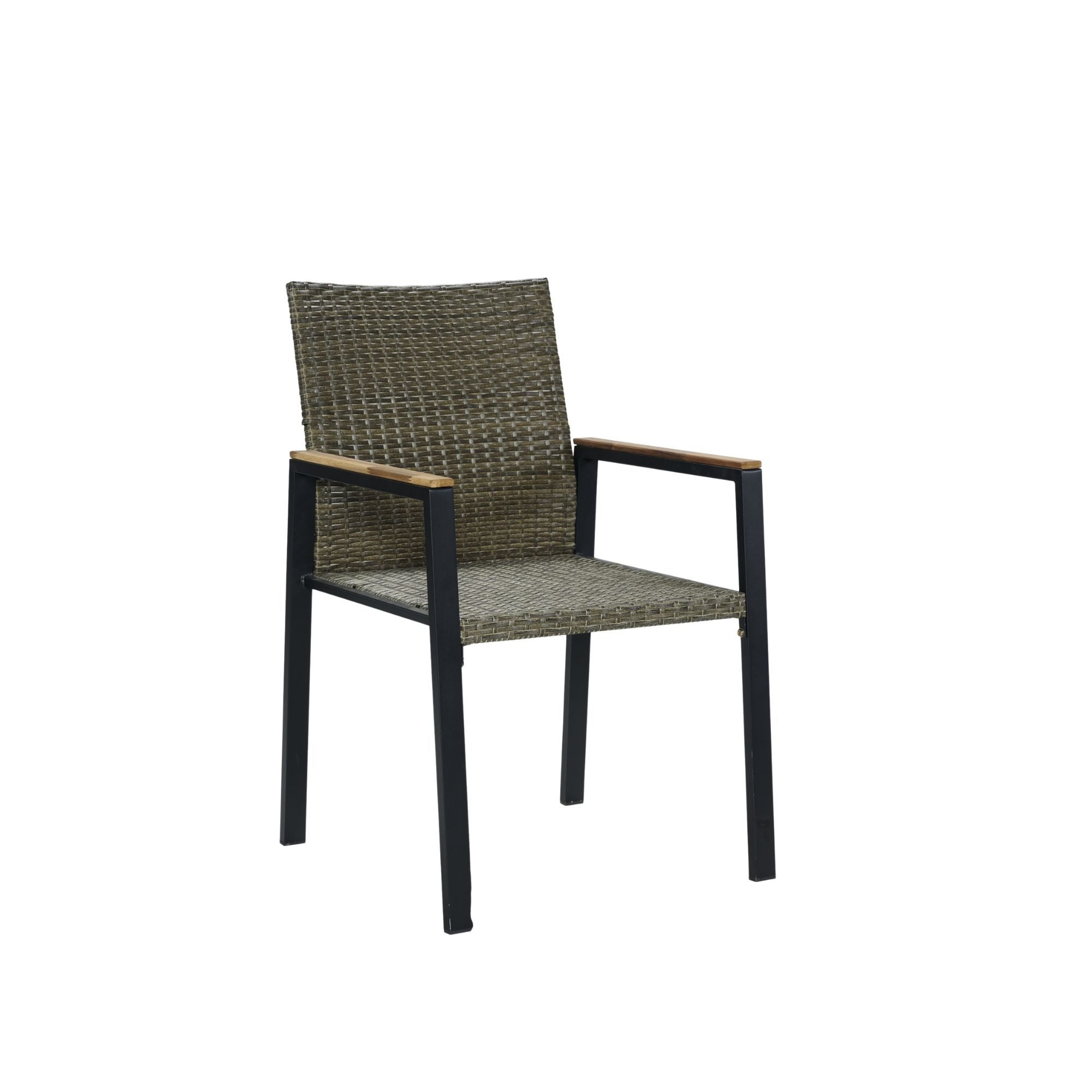 All Weather 7 Piece Patio Dining Table Set With Umbrella Hole - Brown / Gray - Best Buy Furniture