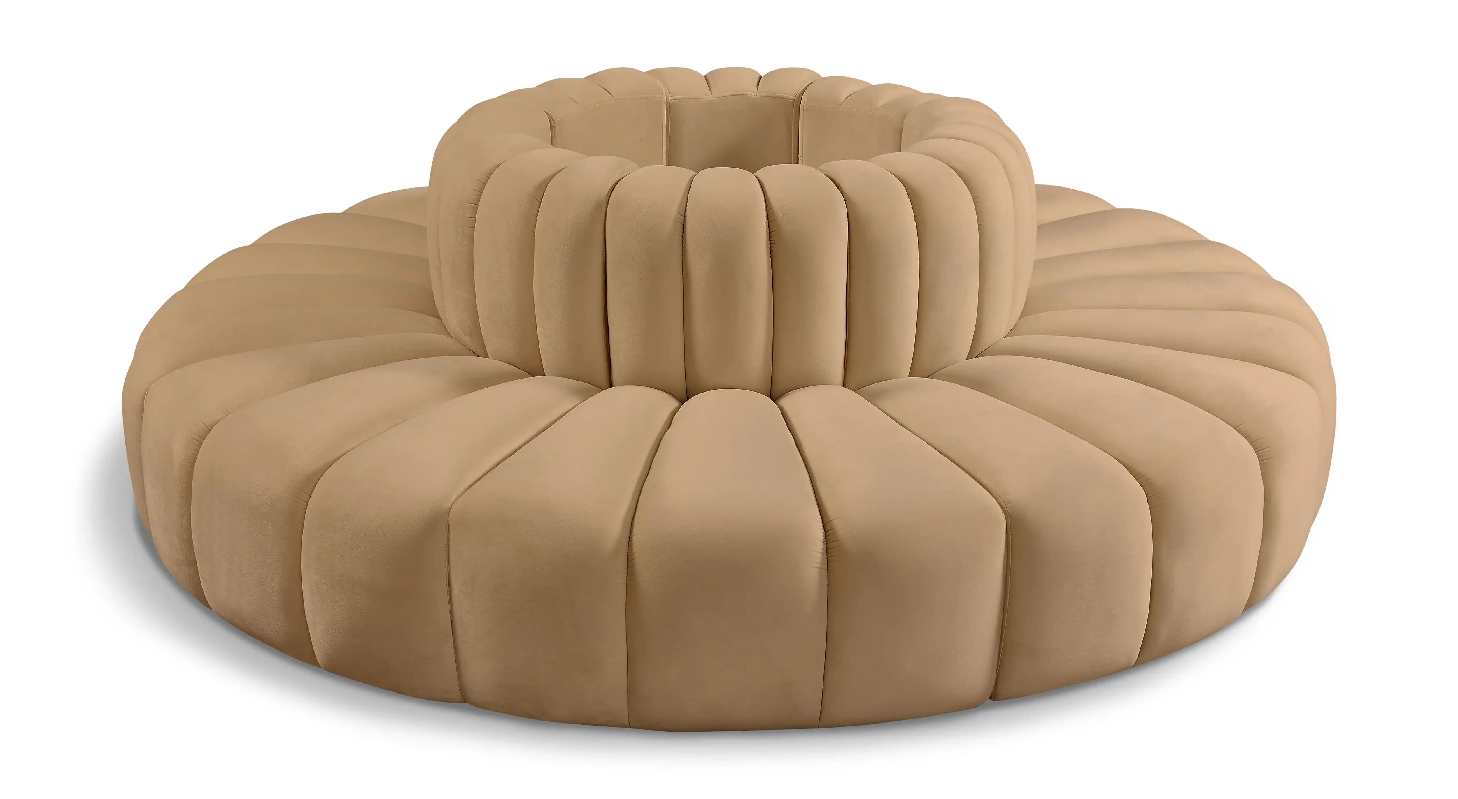 Arc - Velvet 8 Piece Round Modular Sofa - Best Buy Furniture
