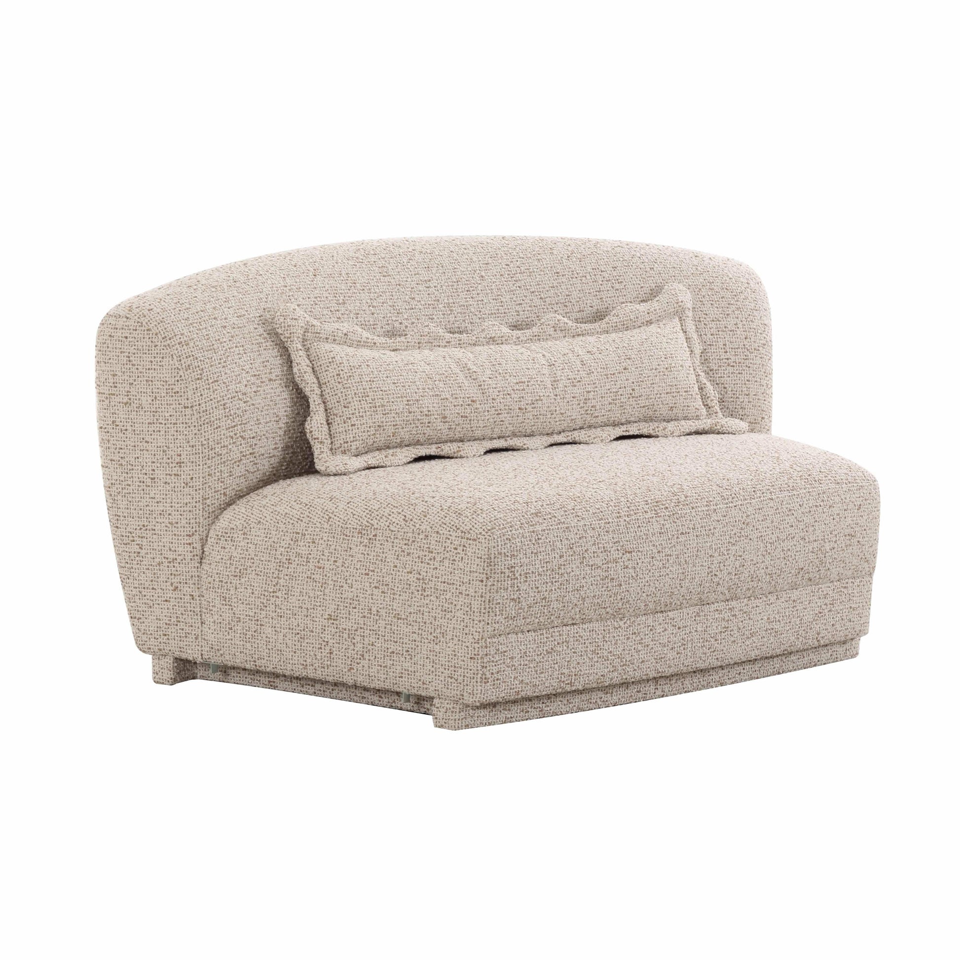 Marion - Textured Boucle Armless Loveseat - Two-Tone - Best Buy Furniture