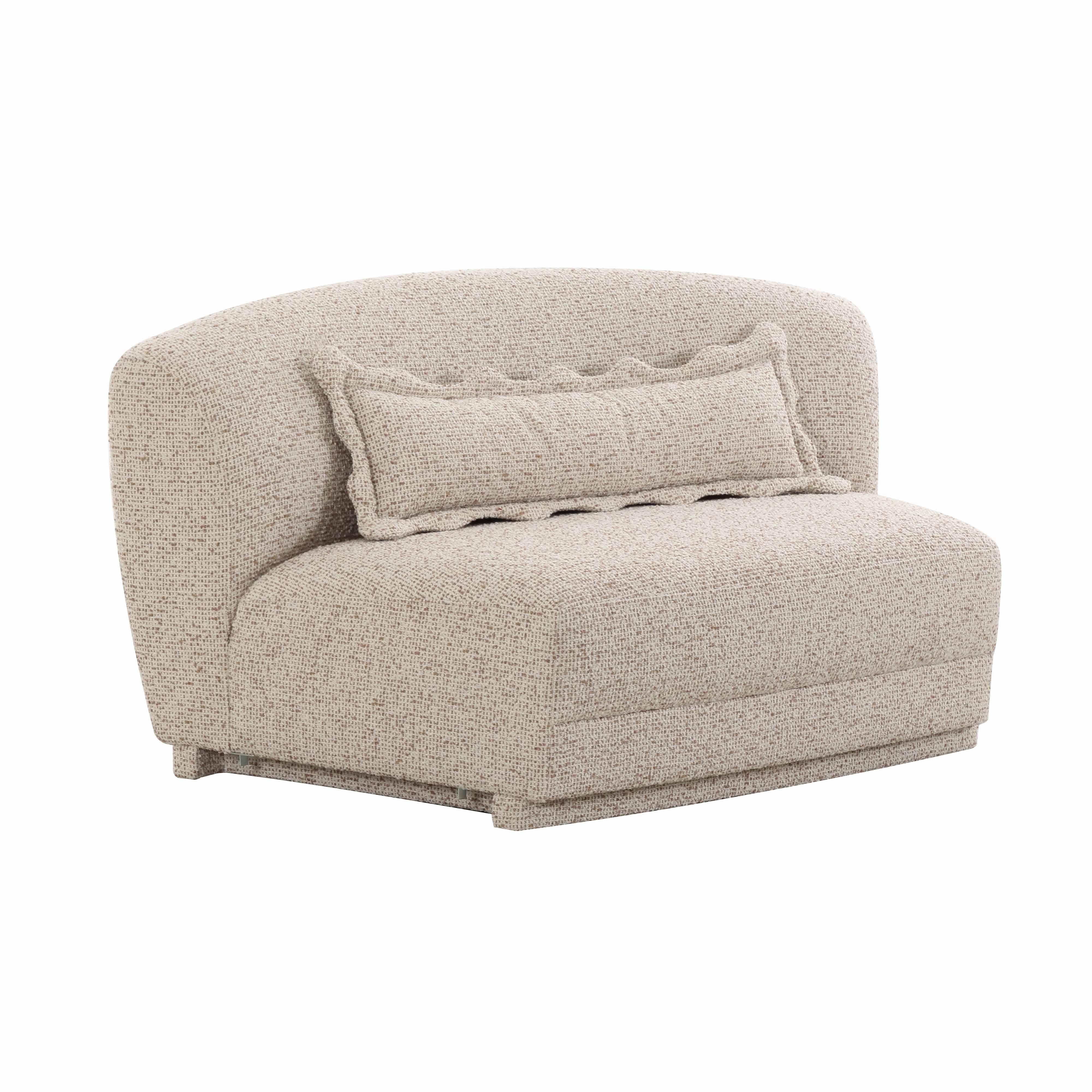 Marion - Textured Boucle Armless Loveseat - Two-Tone - Best Buy Furniture