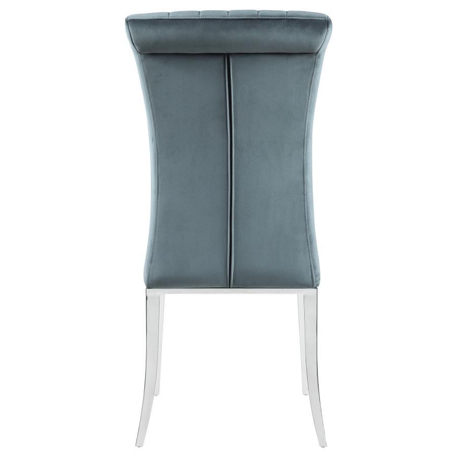 Beaufort - Upholstered Dining Side Chair (Set of 2) - Steel Gray - Best Buy Furniture