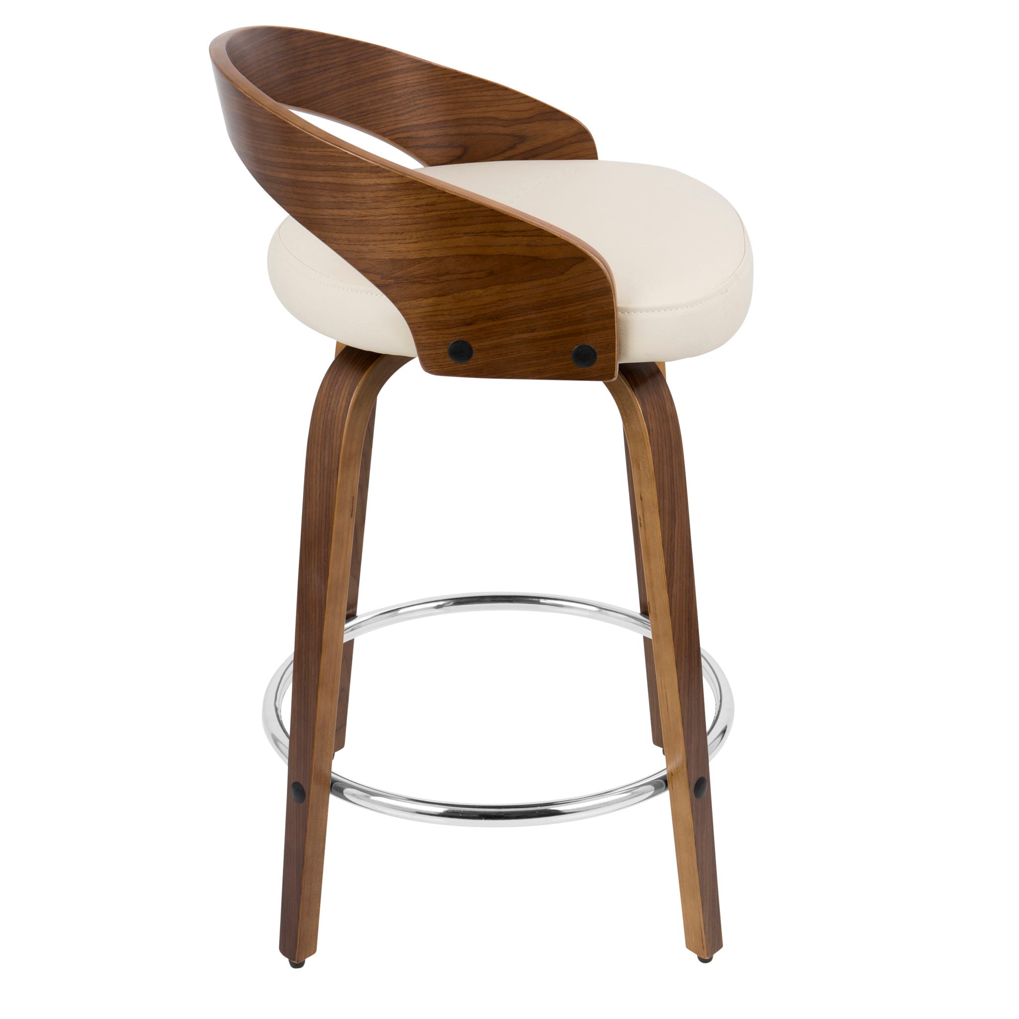 Grotto - Mid-Century Modern, Counter Stool With Swivel (Set of 2) - Best Buy Furniture