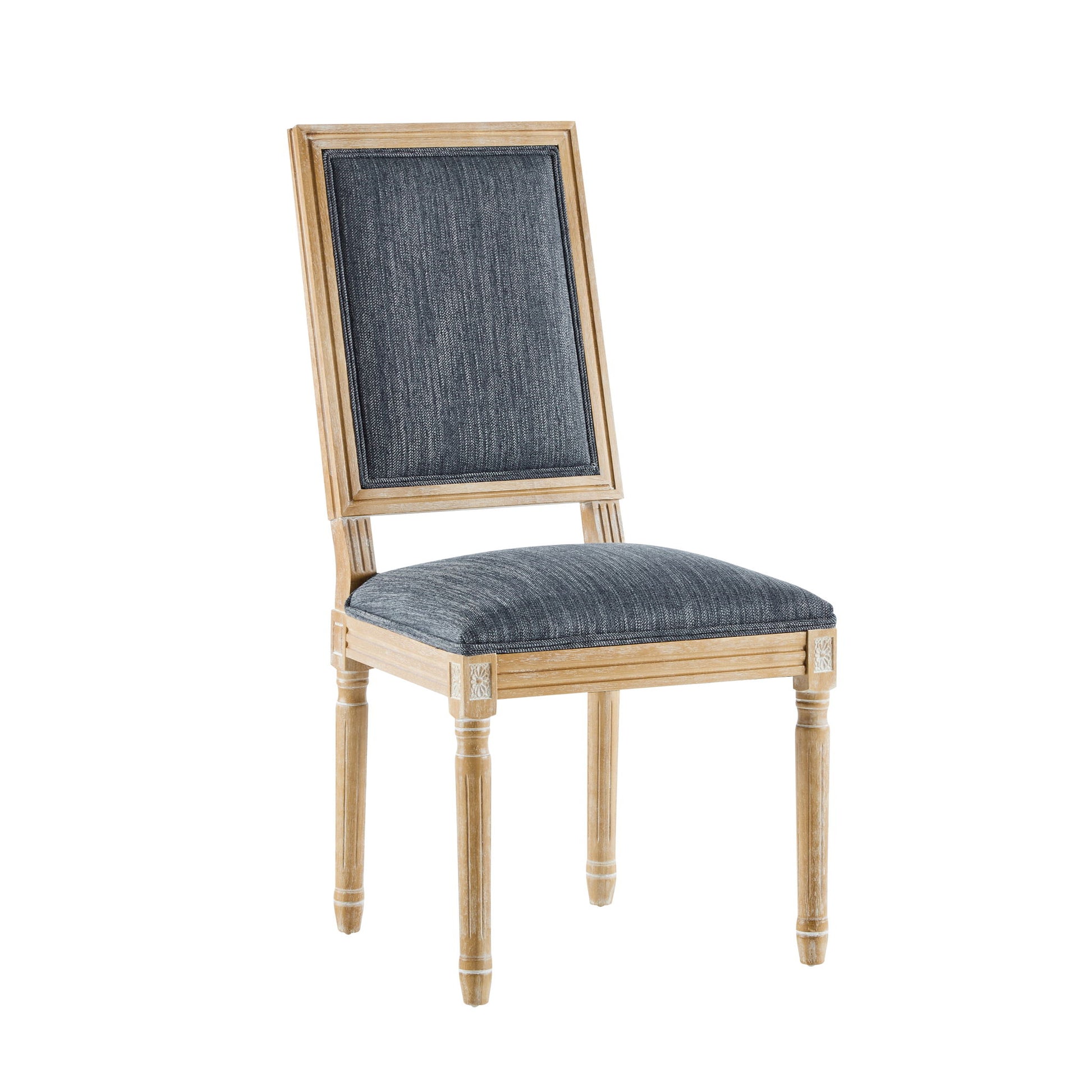 French Country Style Dining Chair With Upholstered Seating And Fluted Legs - Best Buy Furniture