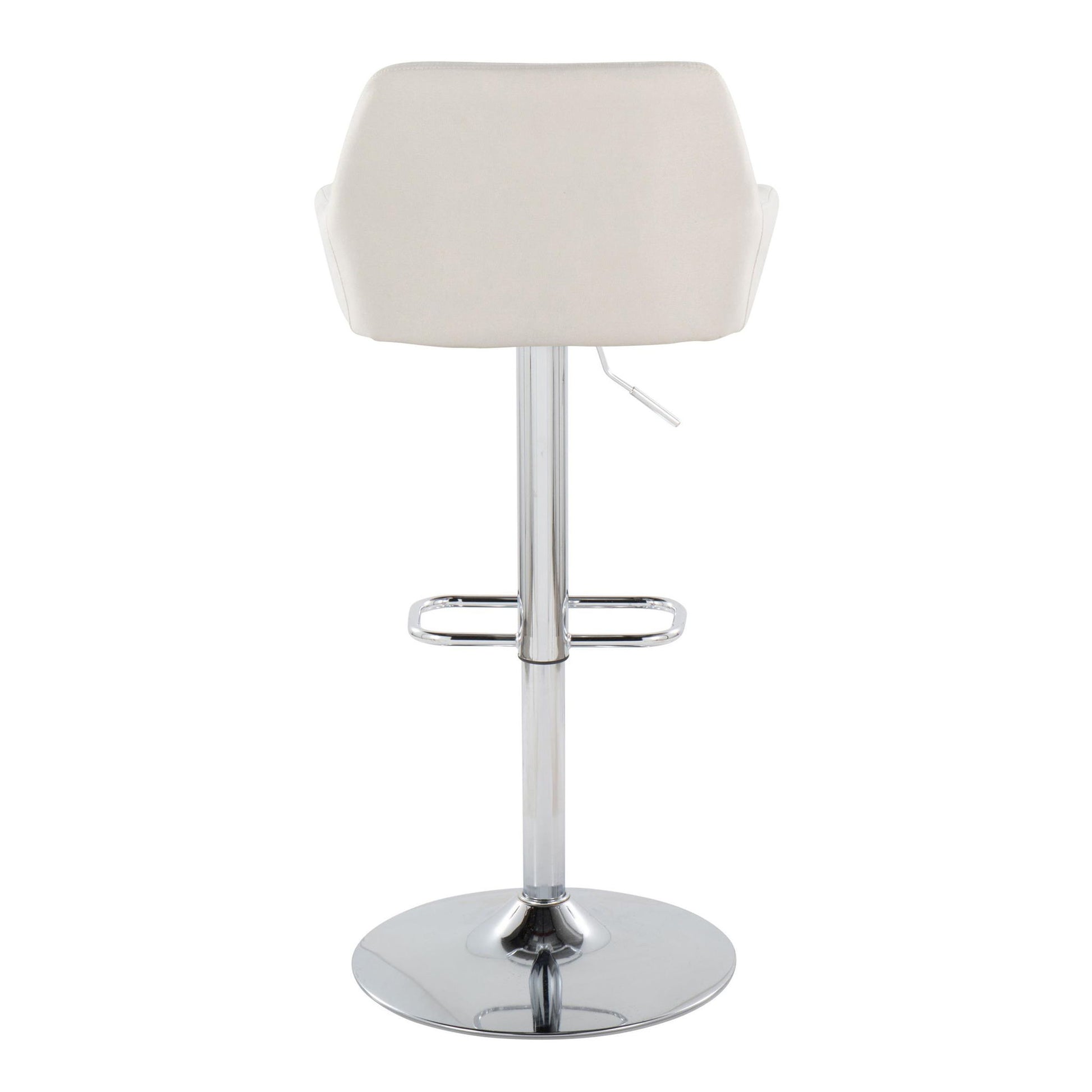 Daniella - Contemporary Adjustable Barstool With Swivel With Rounded Rectangle Footrest (Set of 2) - Best Buy Furniture
