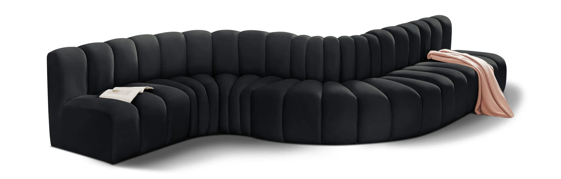 Arc - Velvet 7 Piece Modular Sofa - Best Buy Furniture