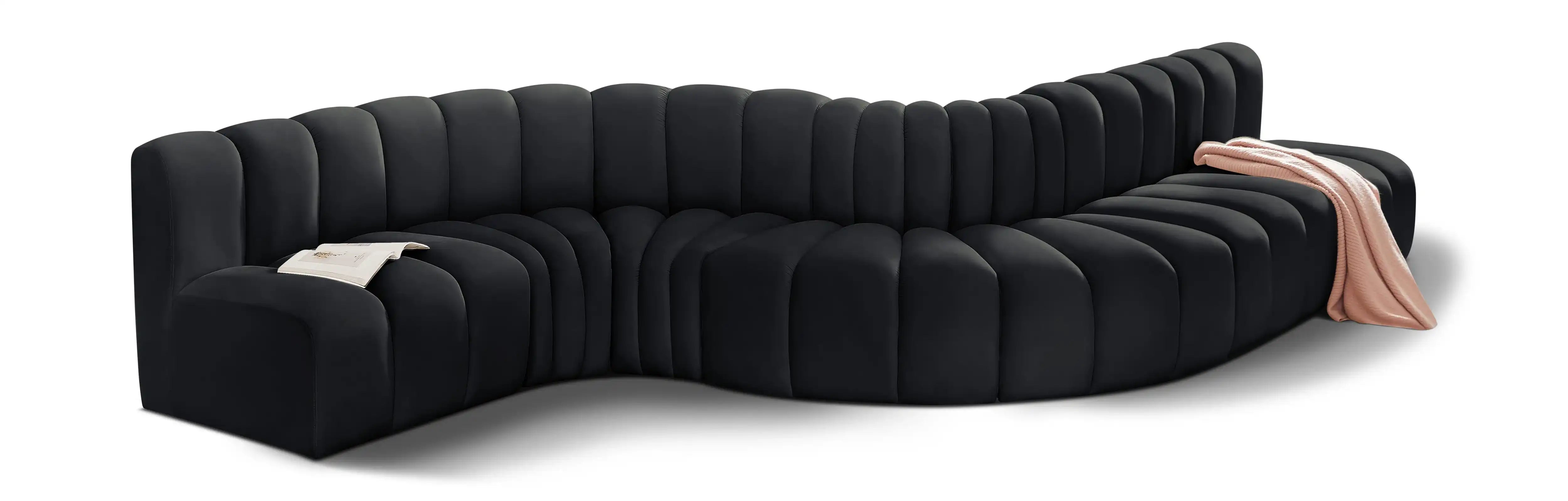 Arc - Velvet 7 Piece Modular Sofa - Best Buy Furniture