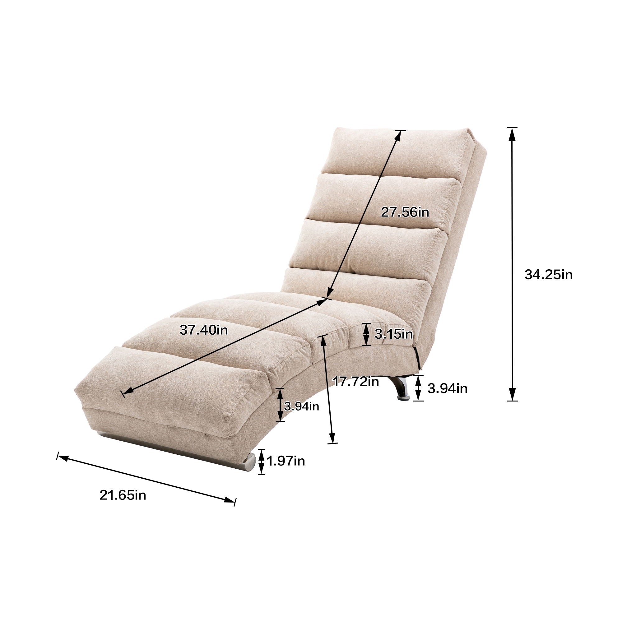 Massage Chaise Lounge Indoor With Remote Control, Ergonomic Electric Massage Lounger - Best Buy Furniture