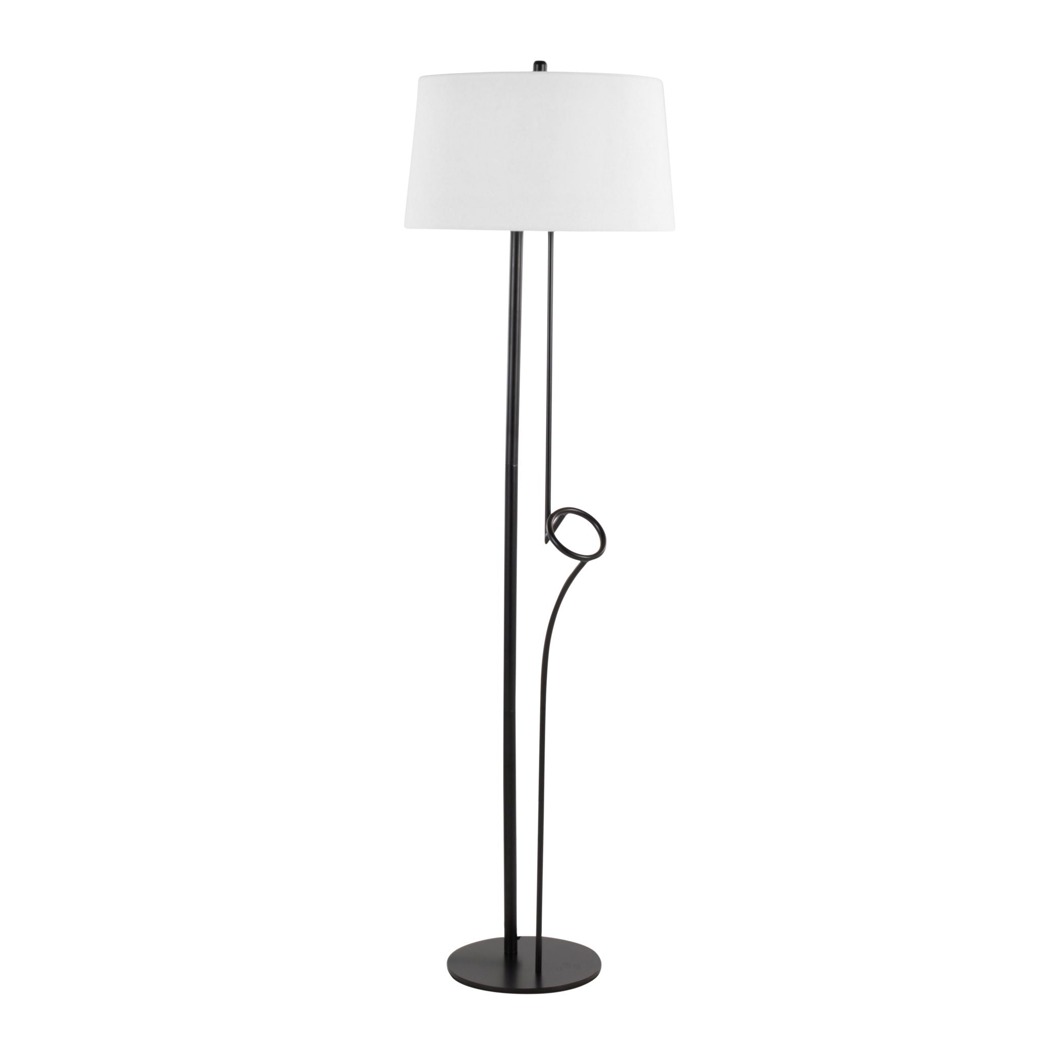 Shadow Contemporary Floor Lamp - Black / White - Best Buy Furniture