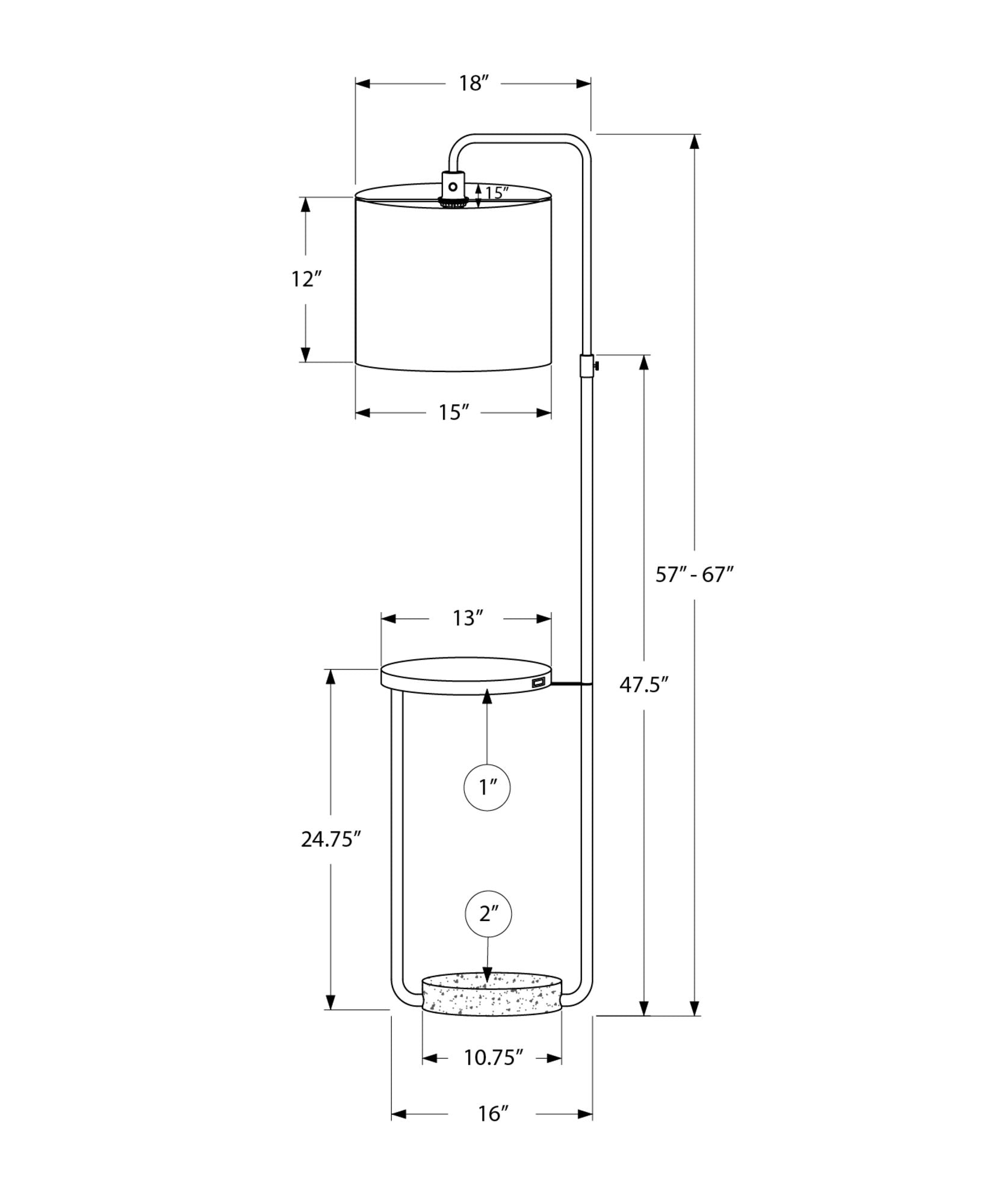 Floor Lamp Usb Port Included Lighting - Best Buy Furniture