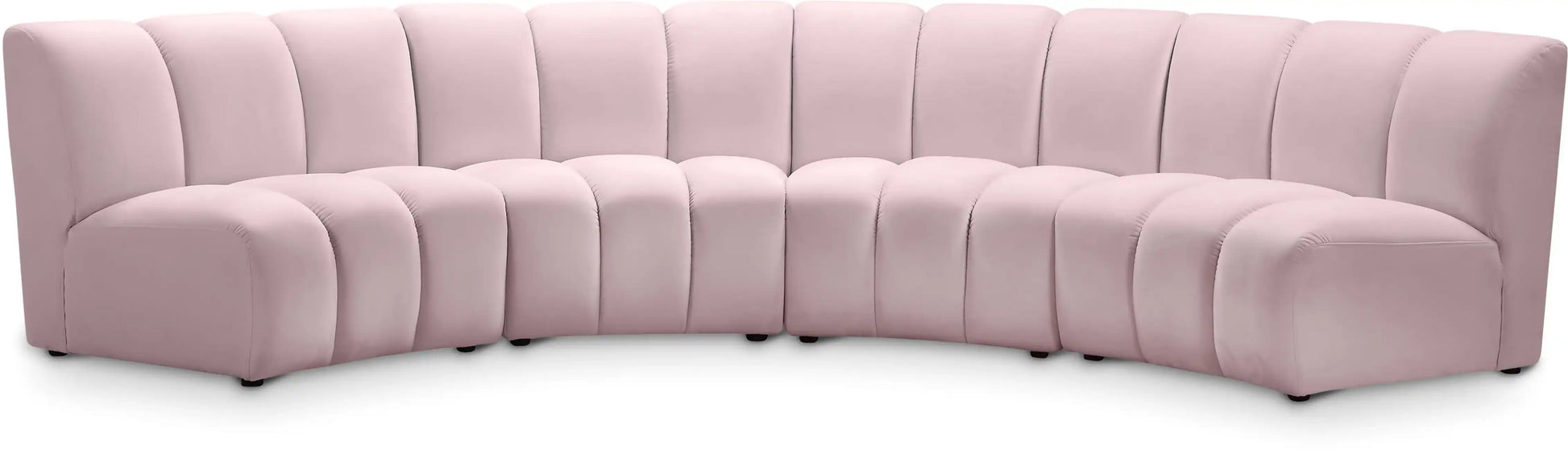 Infinity - 4 Piece Velvet Modular Sectional - Best Buy Furniture