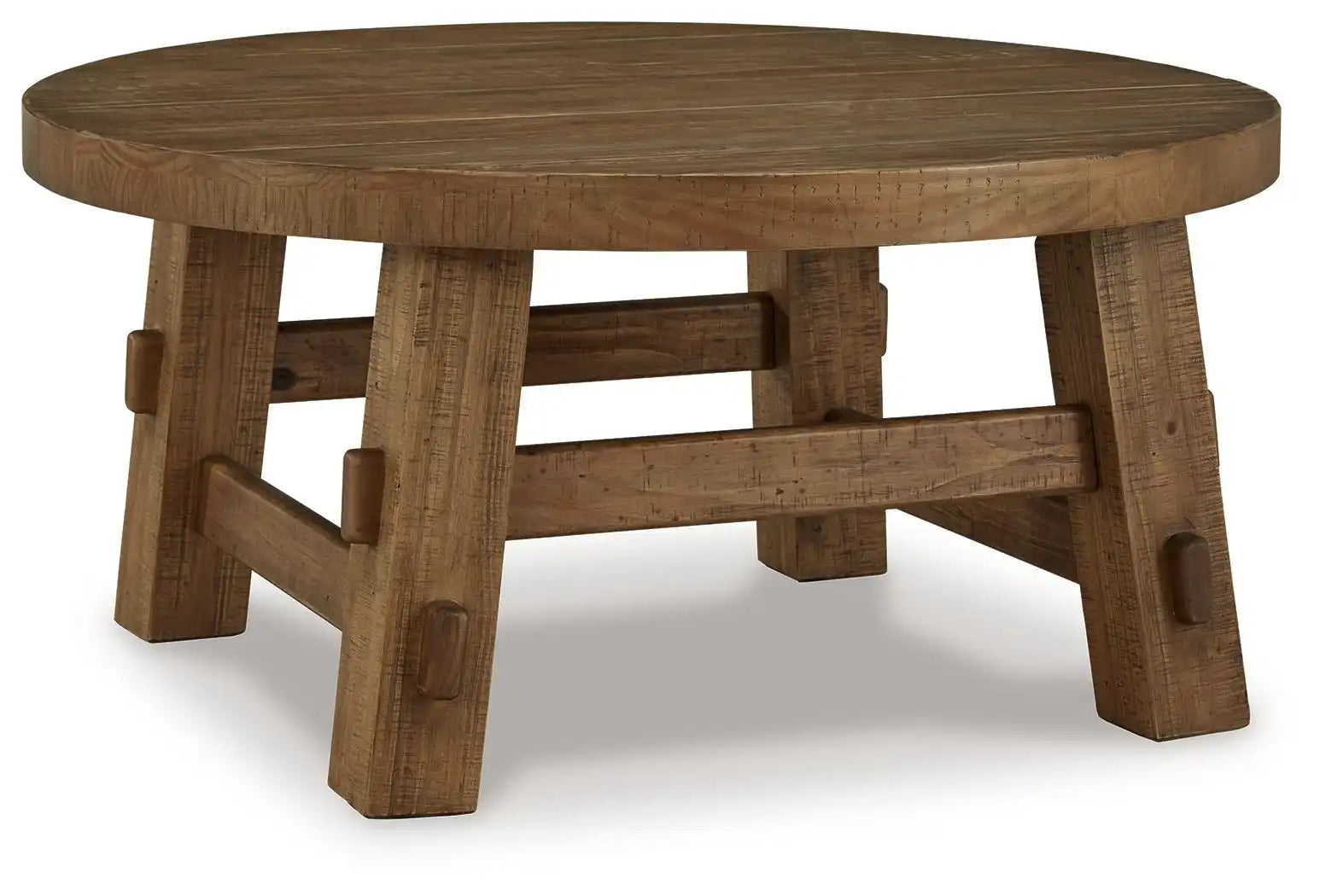 Mackifeld - Round Cocktail Table - Warm Brown - Best Buy Furniture
