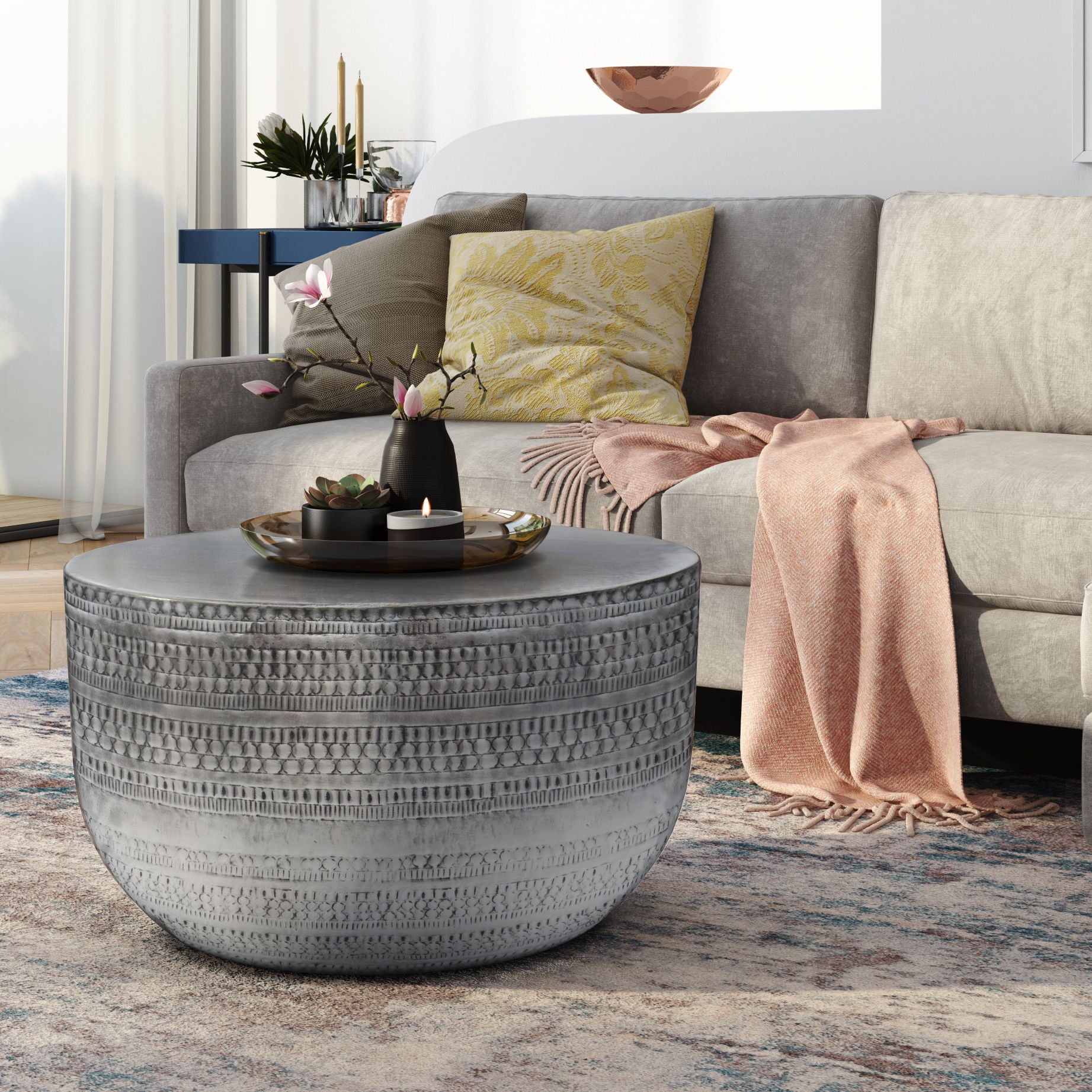 Johnsen - Handcrafted Metal Coffee Table - Best Buy Furniture