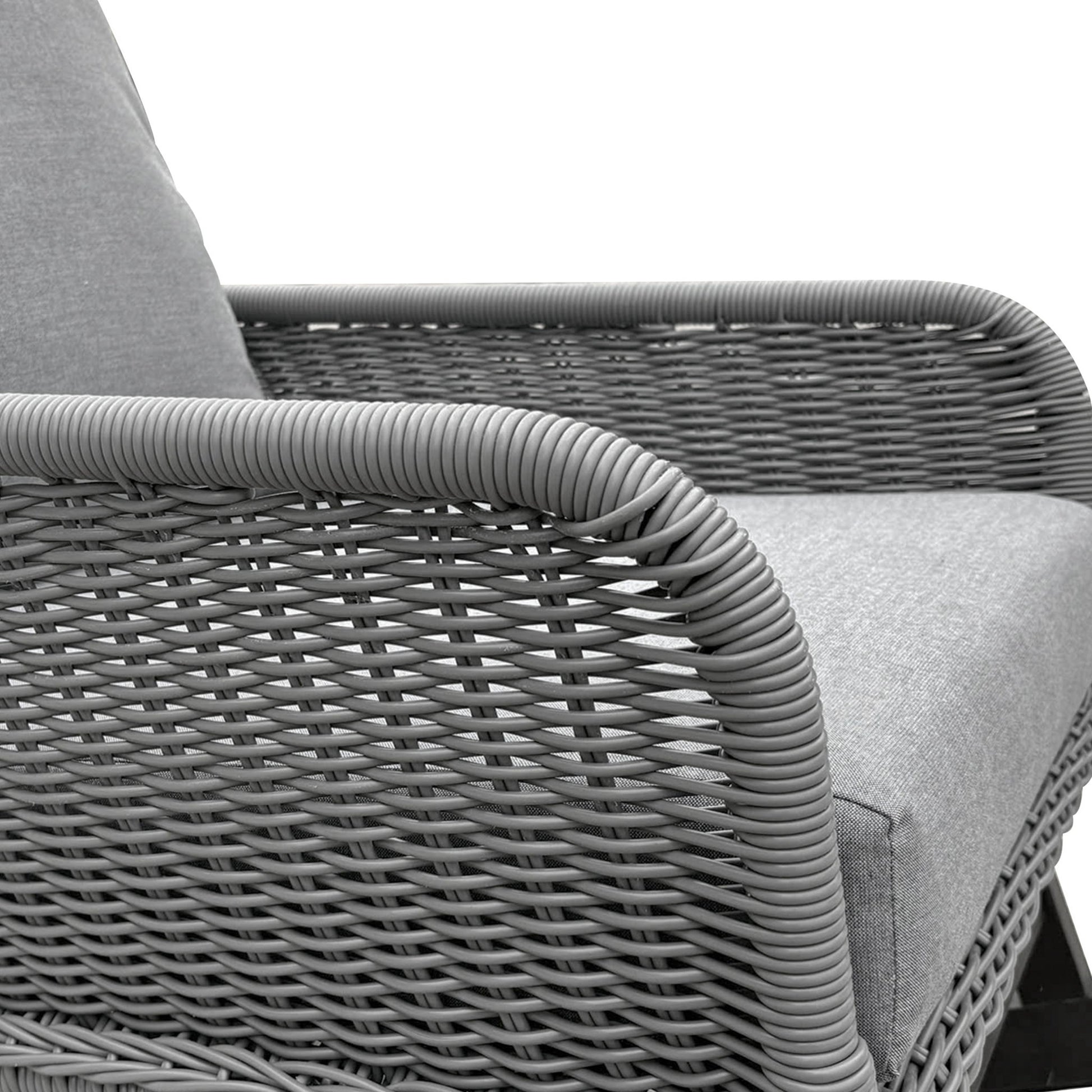 Contemporary Minimalist Wicker Rocking Chair With Soft Polyester Cushions - Best Buy Furniture