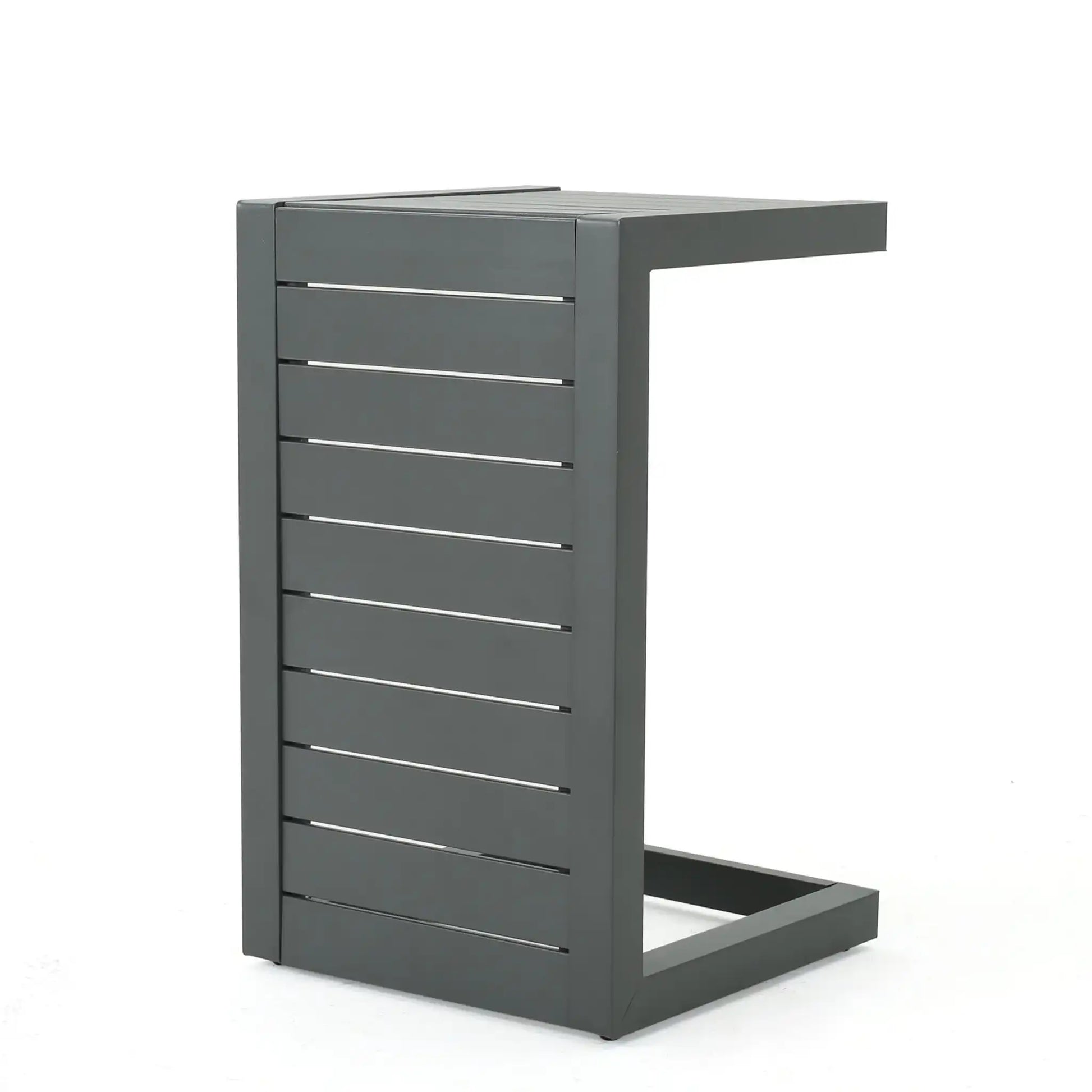 Aluminum Outdoor C - Shaped Side Table For Patio - Best Buy Furniture