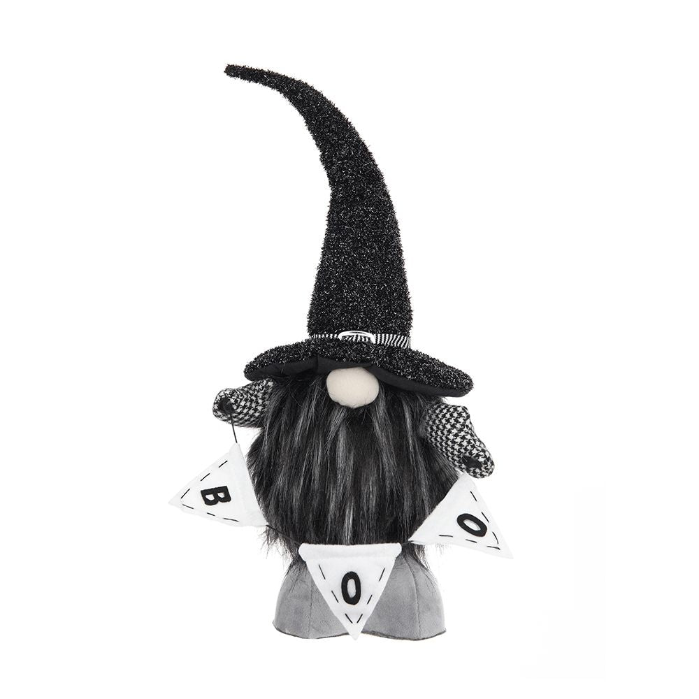 Gnome With 'Boo' Banner, For Halloween Decor - Black White - Best Buy Furniture