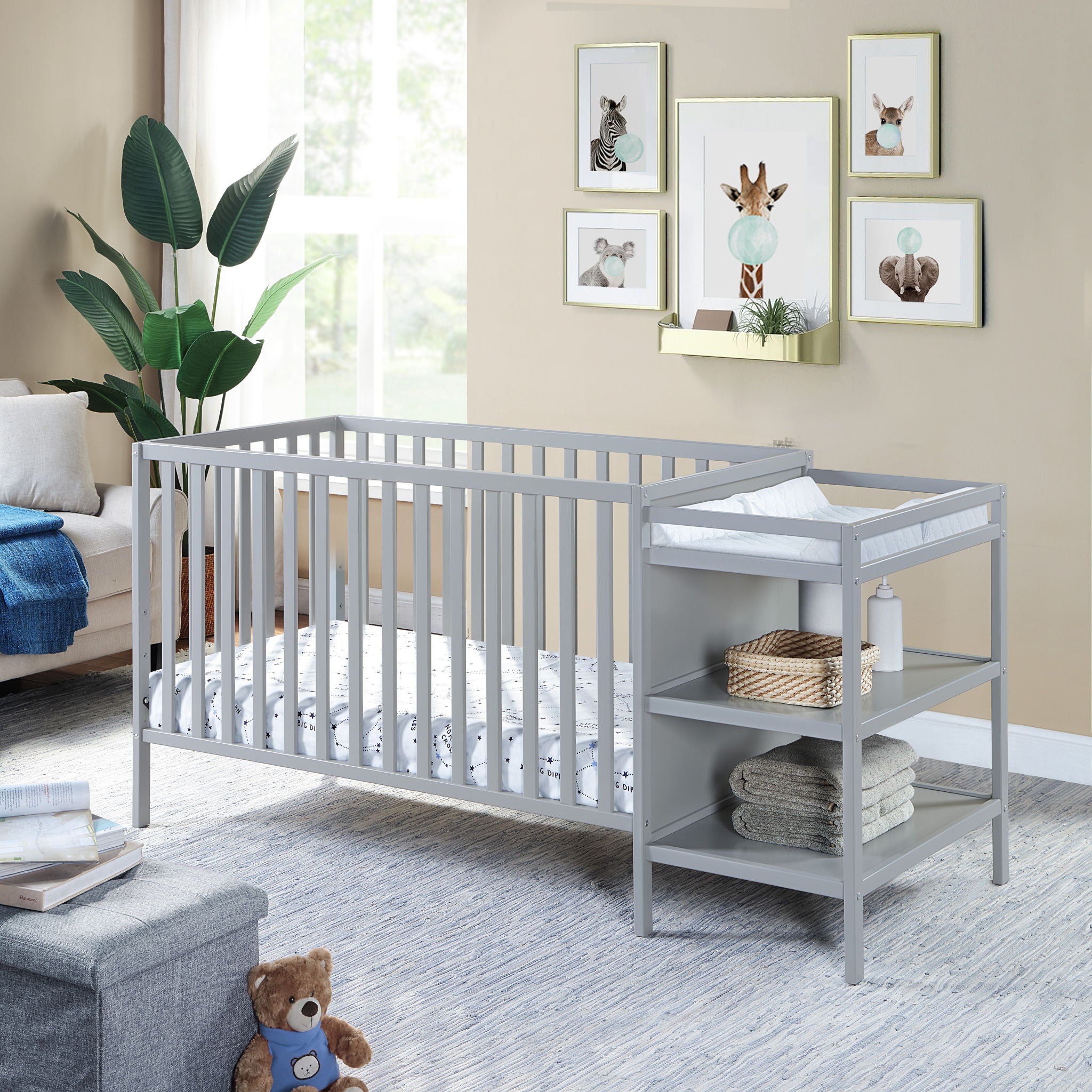Palmer - 3-in-1 Convertible Crib / Changer Combo - Best Buy Furniture