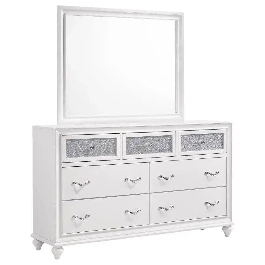 Barzini - 7-drawer Dresser With Mirror - Best Buy Furniture