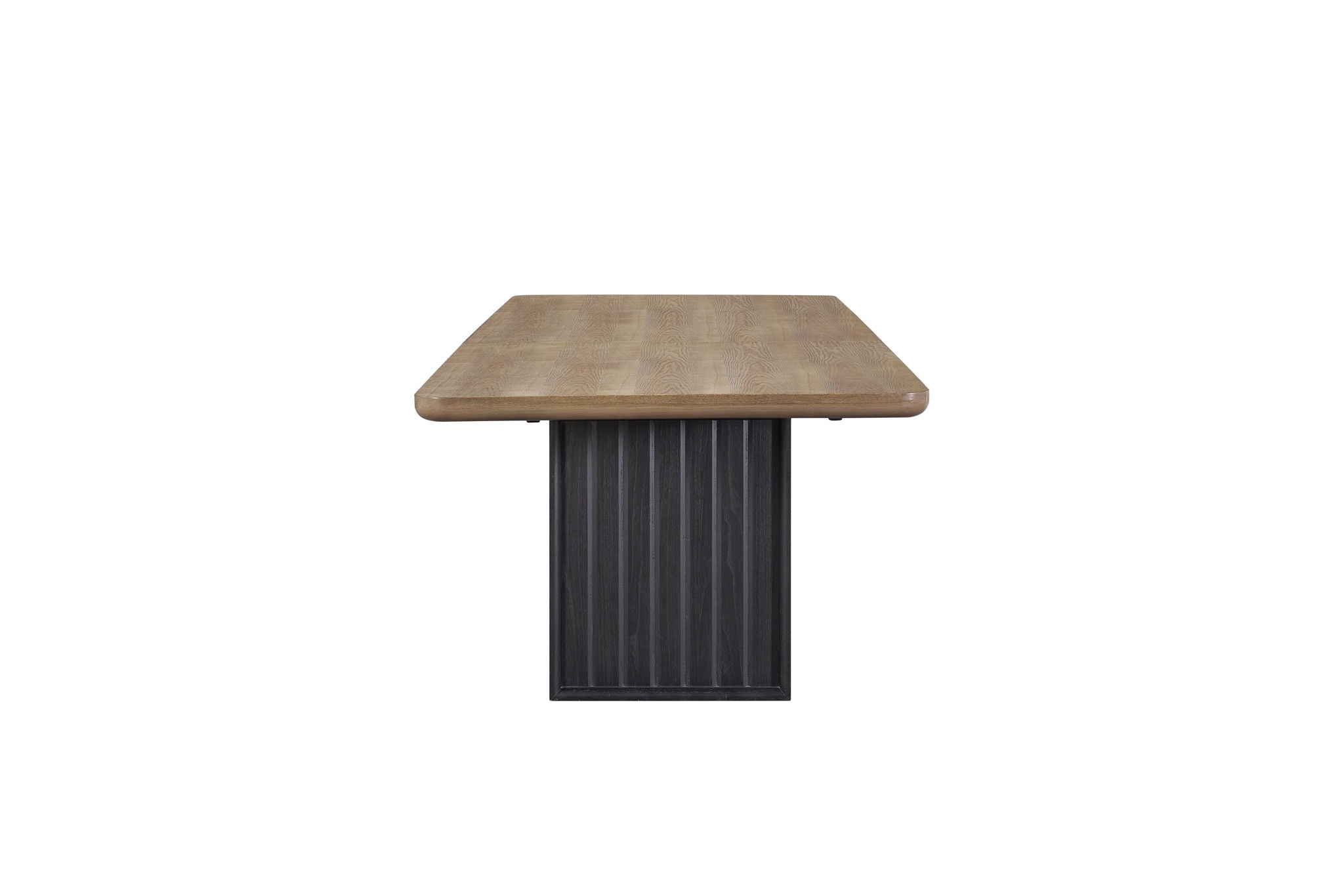 Double Pedestal Table Latte - Light Brown - Best Buy Furniture