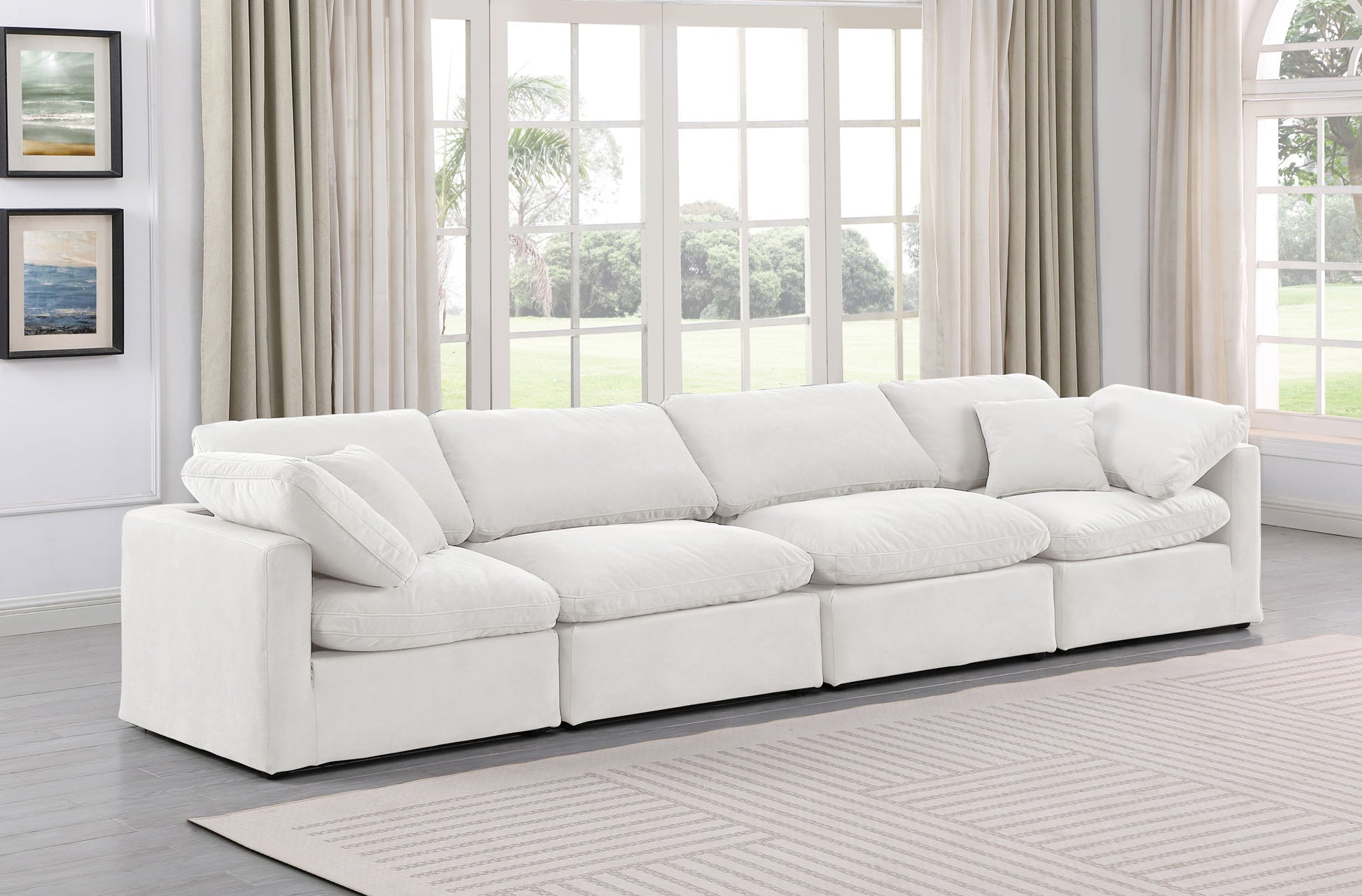 Indulge - Velvet 4 Seat Modular Sofa - Best Buy Furniture