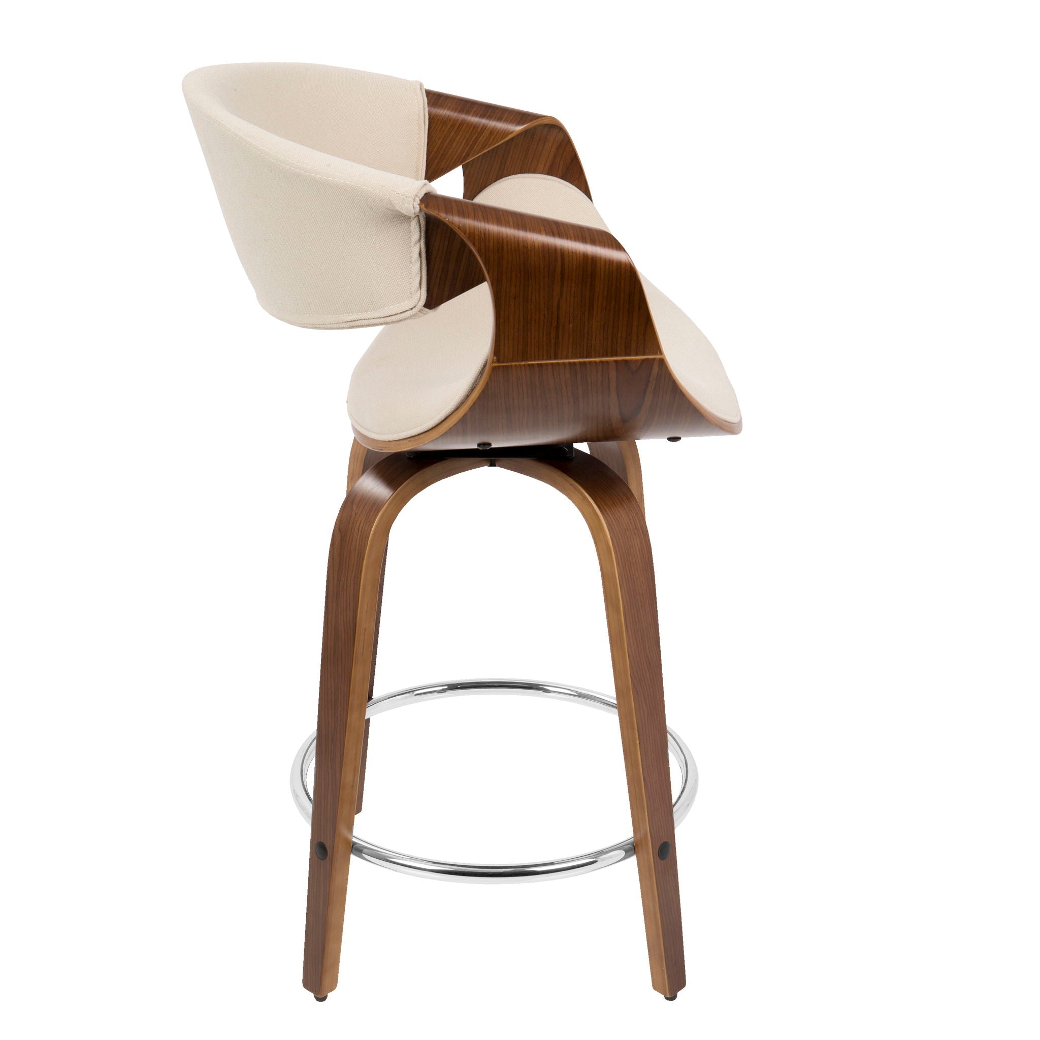 Curvini - Mid Century Modern Counter Stool (Set of 2) - Best Buy Furniture