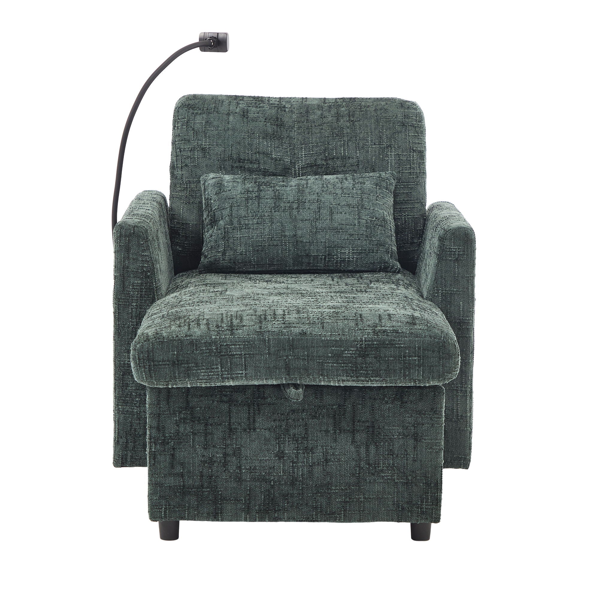 Multifunctional Chenille Recliner Sofa With Storage And Phone Bracket - Best Buy Furniture