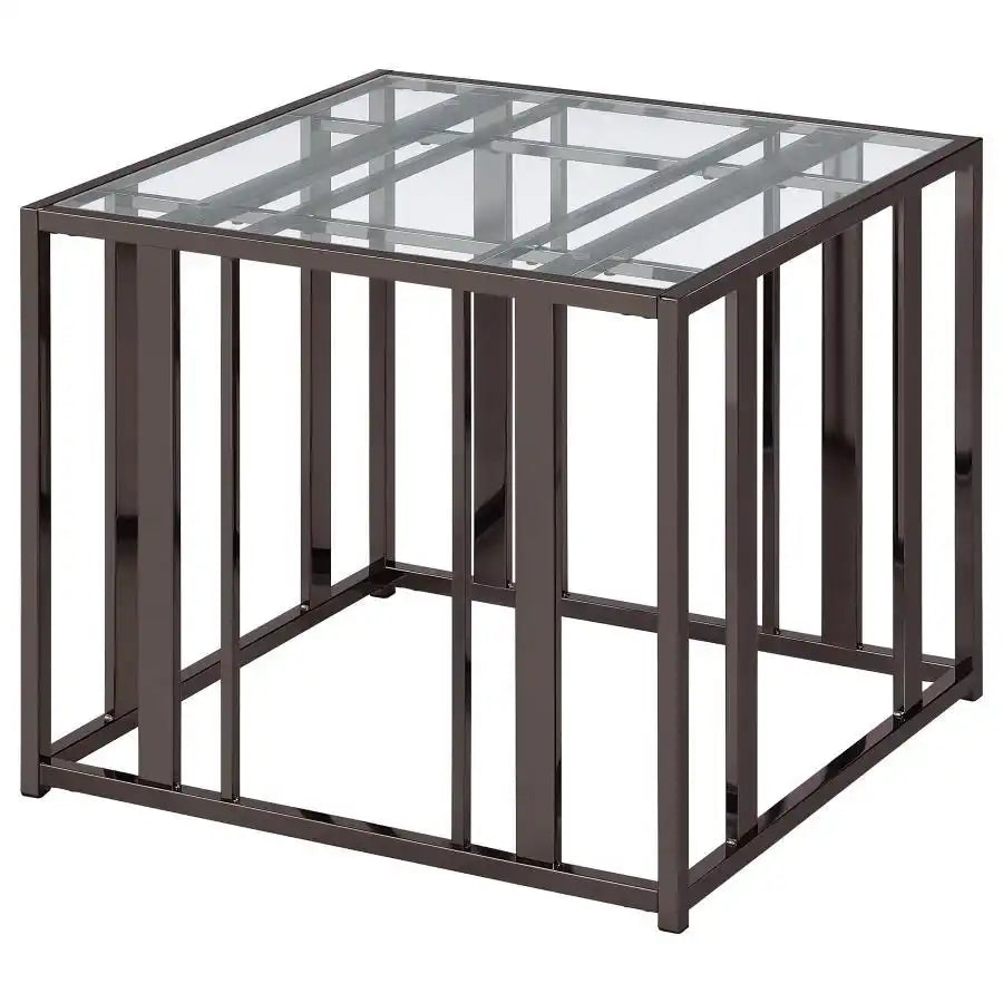 Adri - Rectangular Glass Top Side End Table - Best Buy Furniture