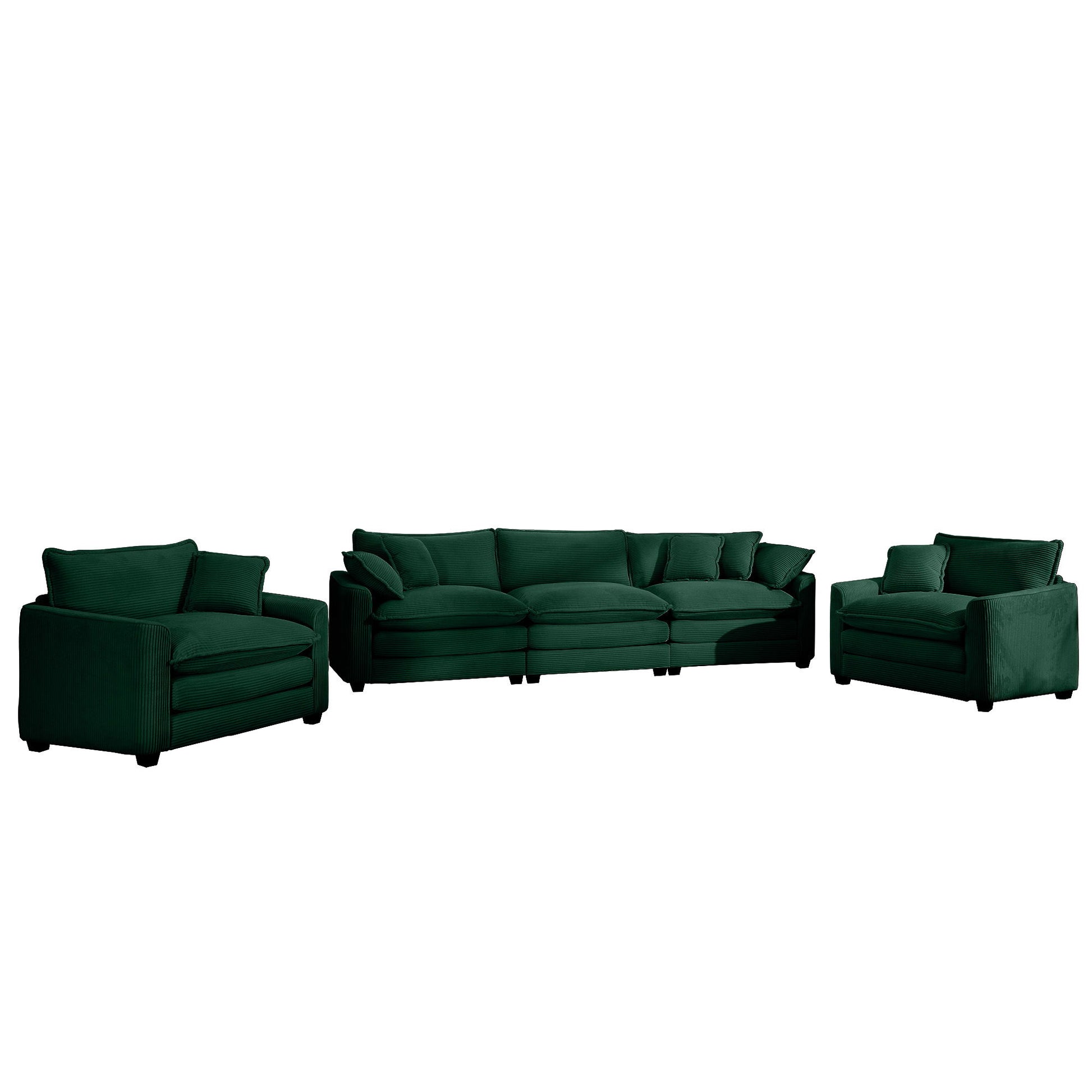 Elegant Corduroy Oversized Sectional Sofa Set With Deep Seats And Flexible Layout - Best Buy Furniture
