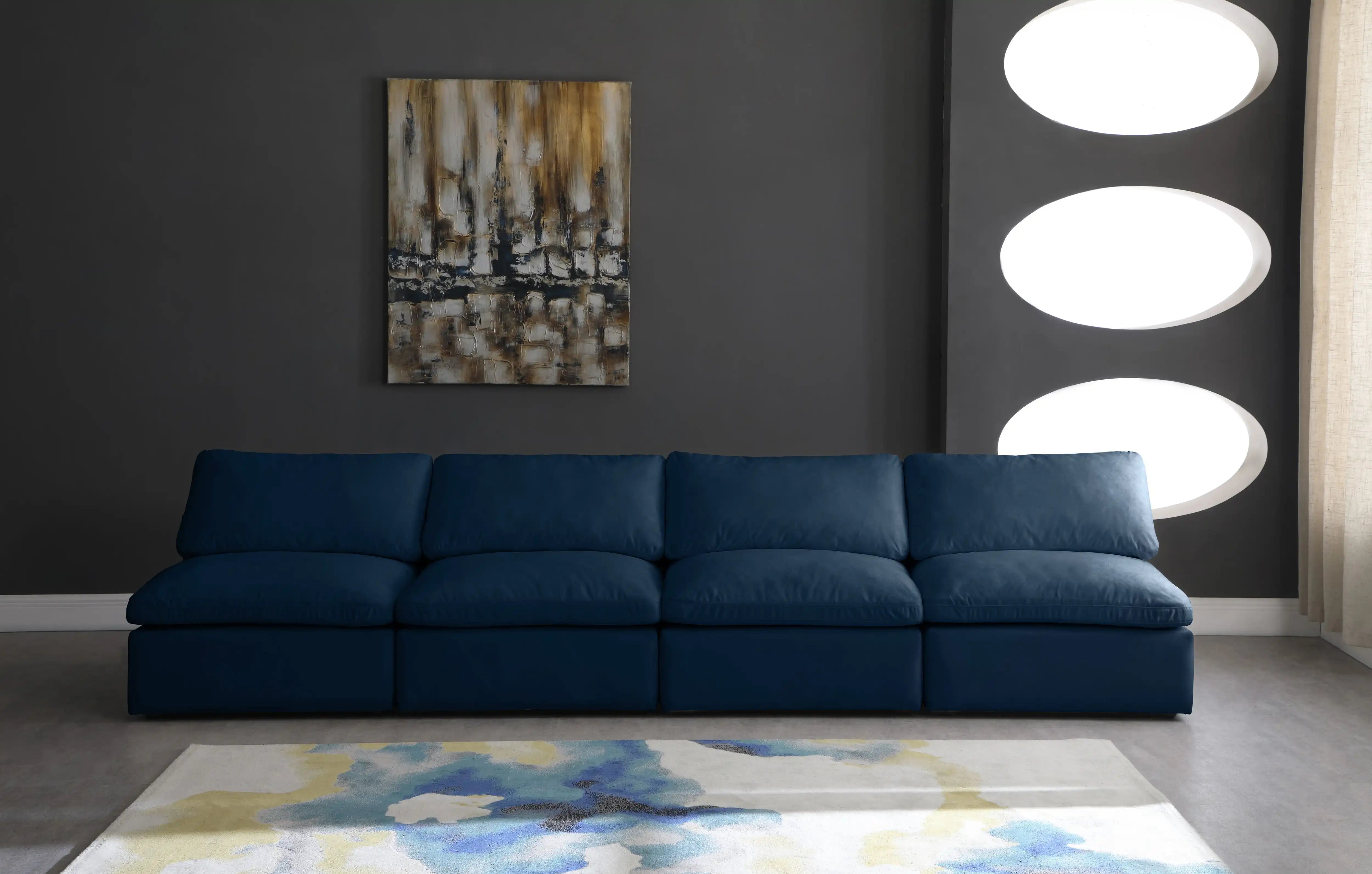 Plush - Modular Armless 4 Seat Sofa - Best Buy Furniture