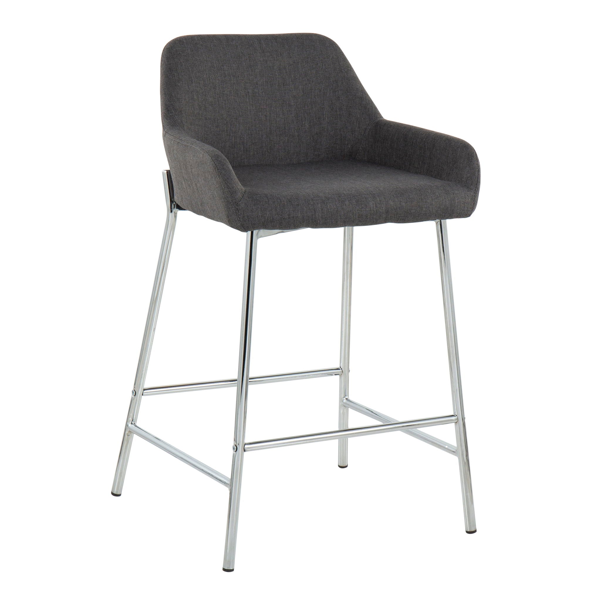 Daniella - Contemporary Fixed Height Counter Stool With Metal Legs (Set of 2) - Best Buy Furniture
