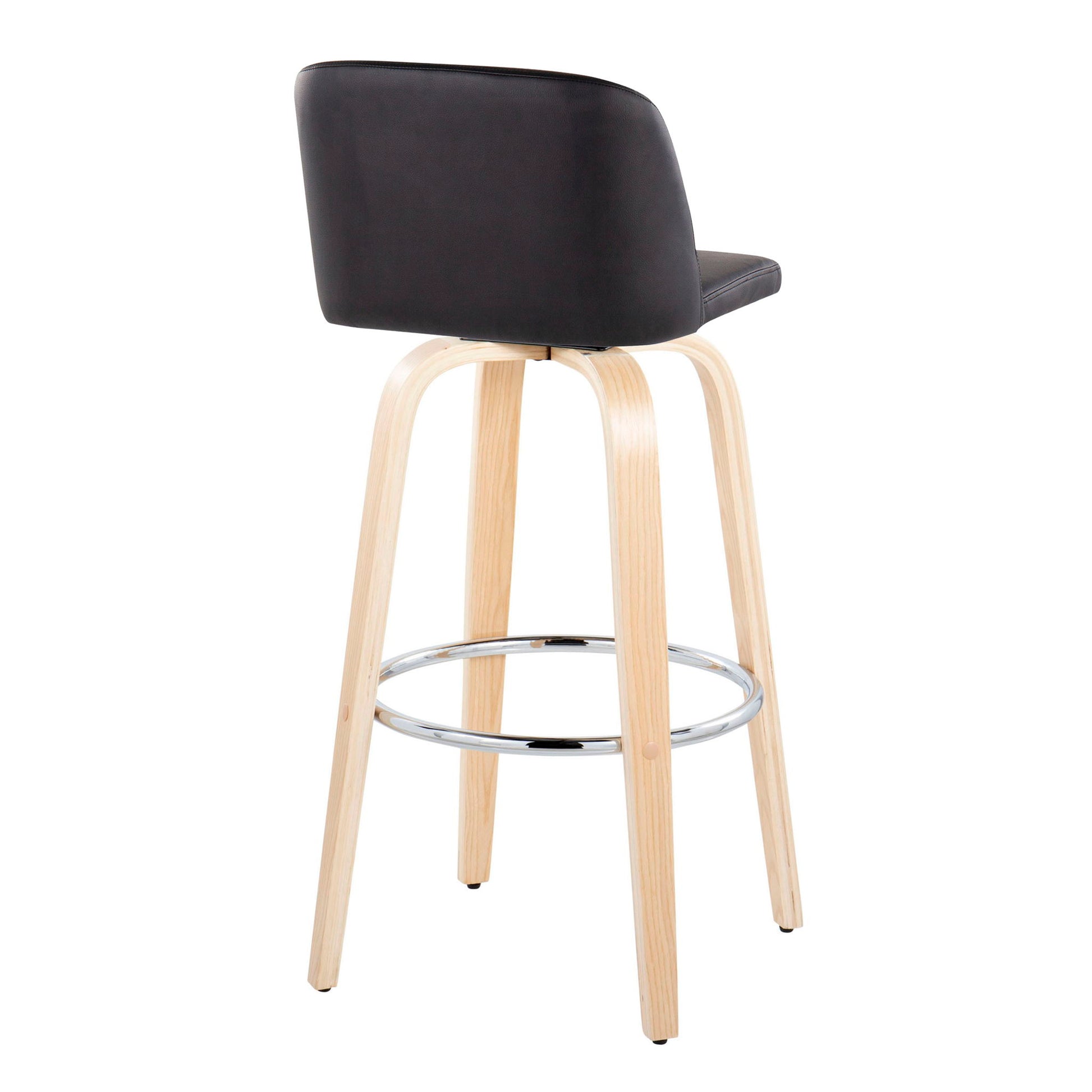 Toriano - Contemporary Fixed Height Barstool & Swivel With Round Footrest (Set of 2) - Best Buy Furniture