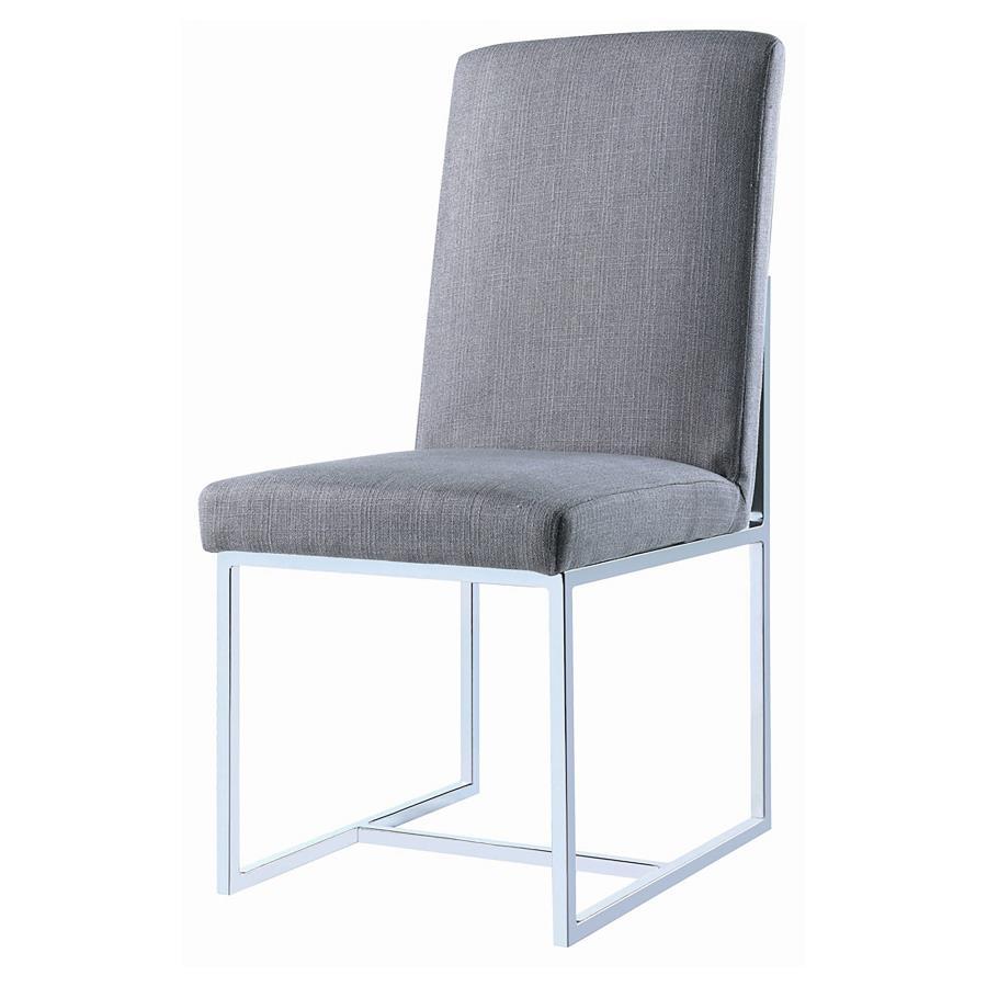 Mackinnon - Upholstered Dining Side Chair (Set of 2) - Gray - Best Buy Furniture