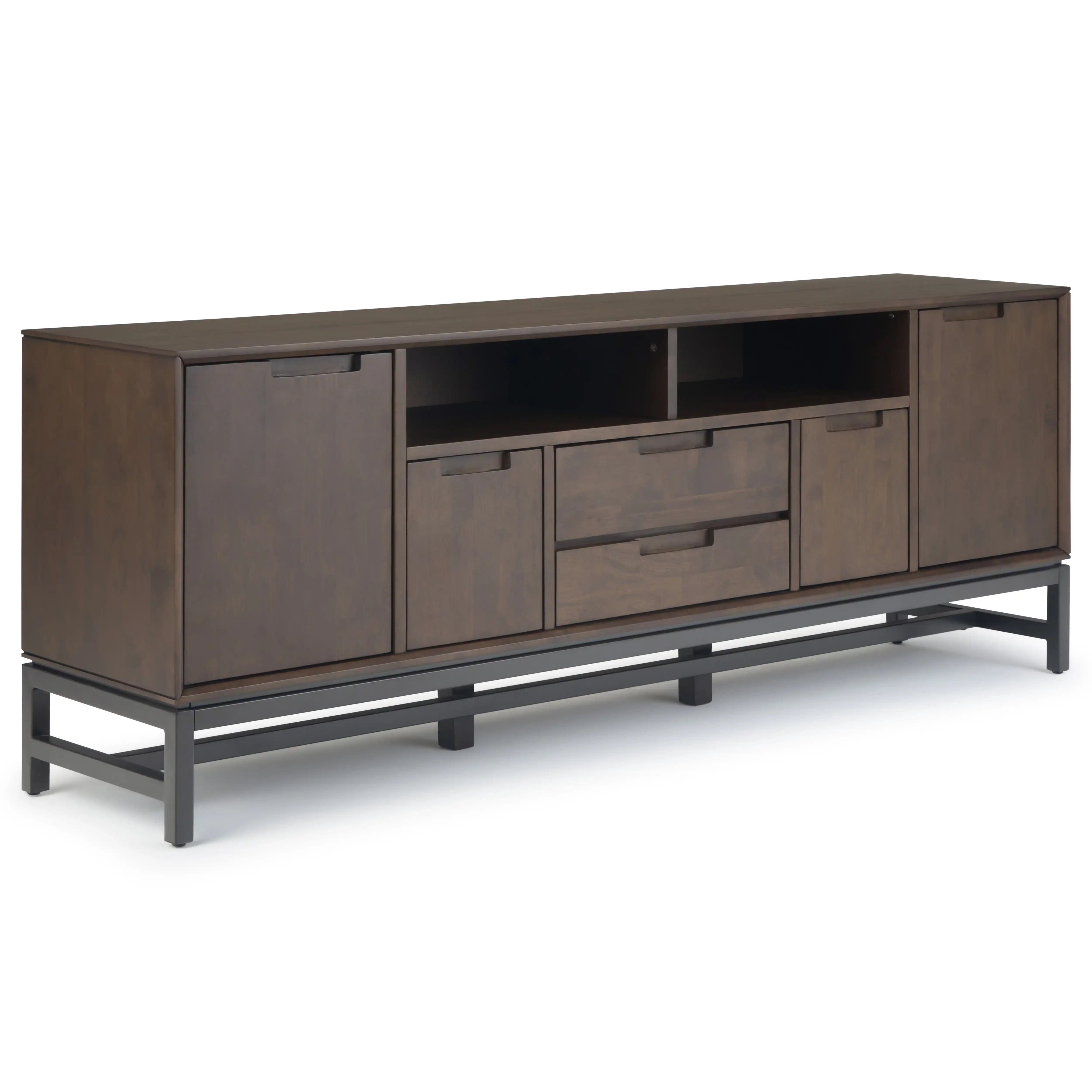 Banting - Mid Century Wide TV Stand - Walnut Brown - Best Buy Furniture