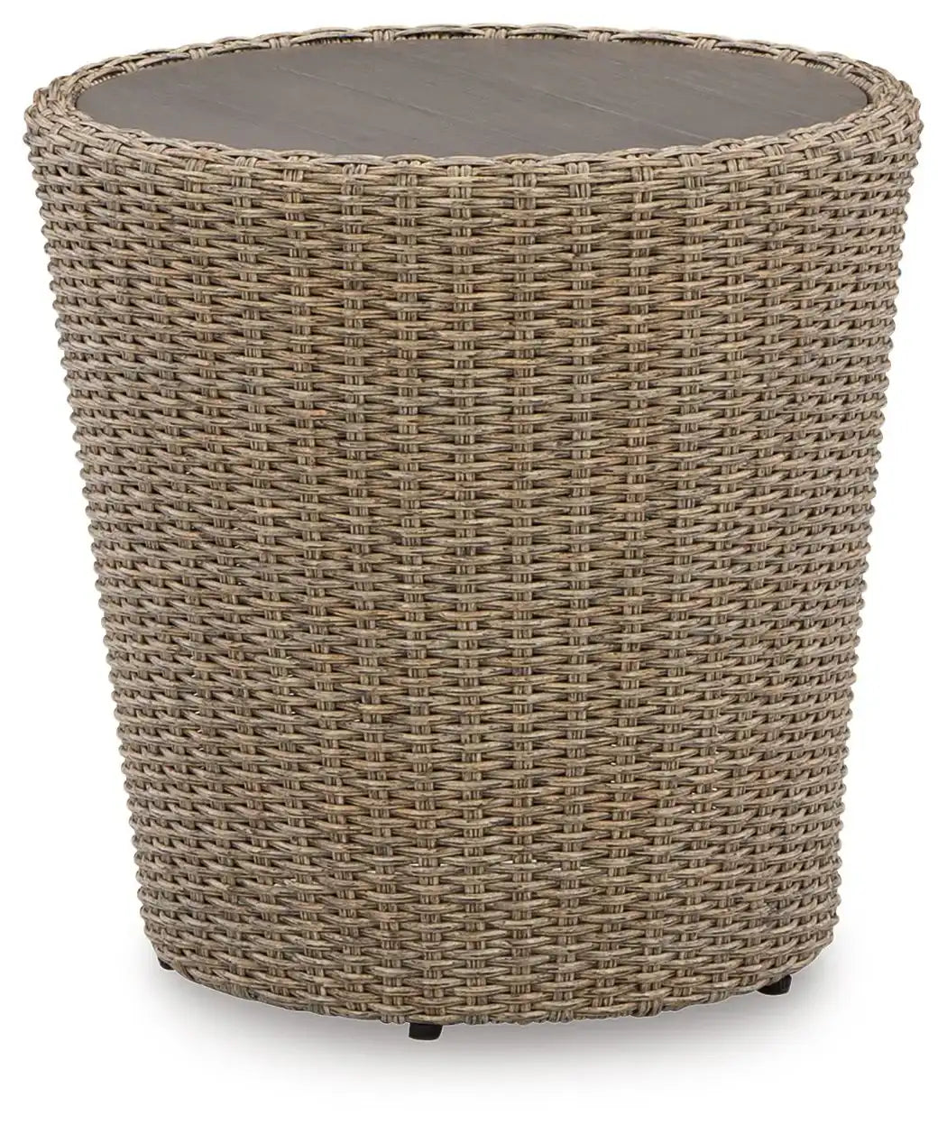 Danson - Round End Table - Beige - Best Buy Furniture