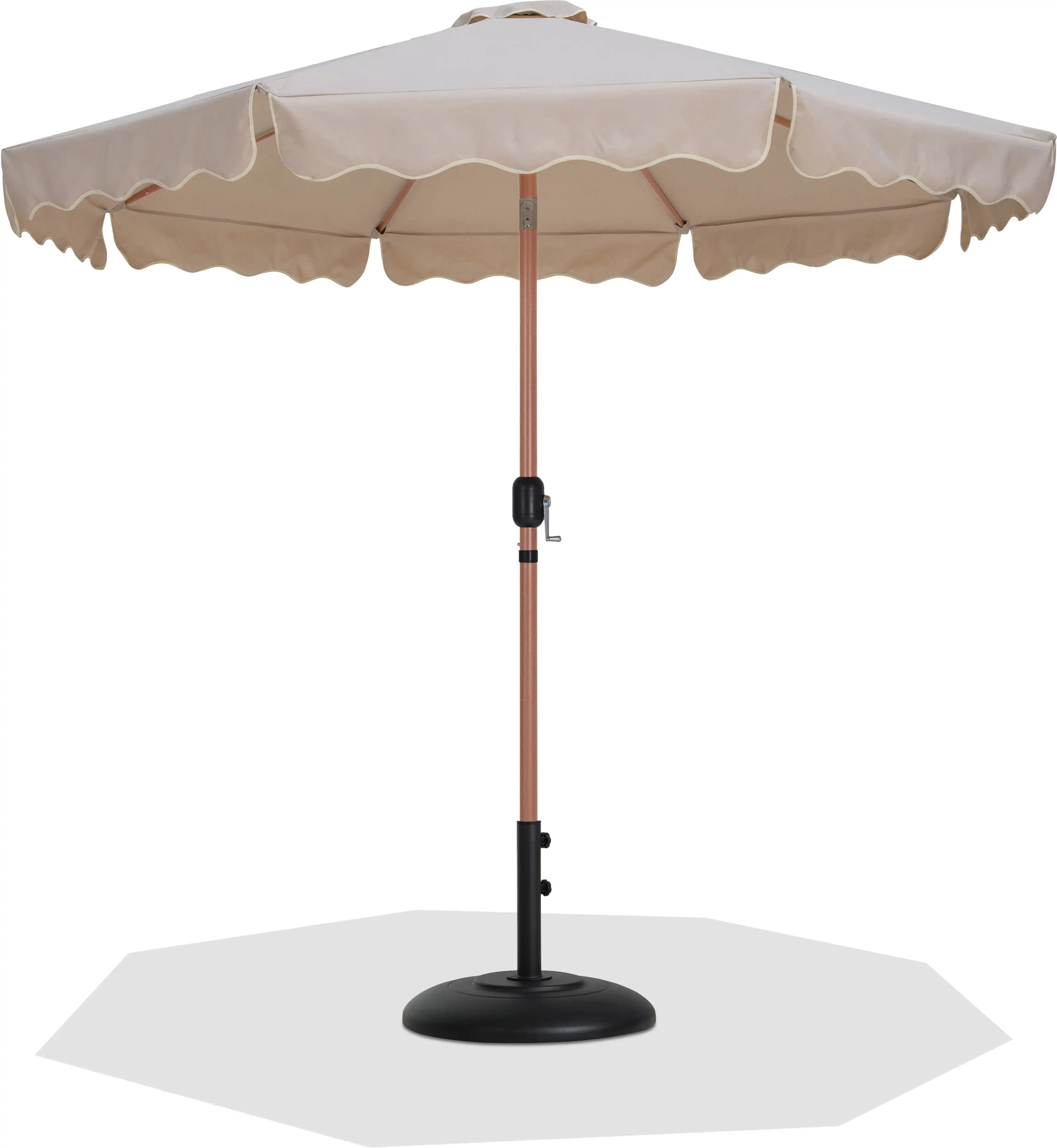 Amalfi - Patio Umbrella - Black Base / Light Brown Pole - Best Buy Furniture