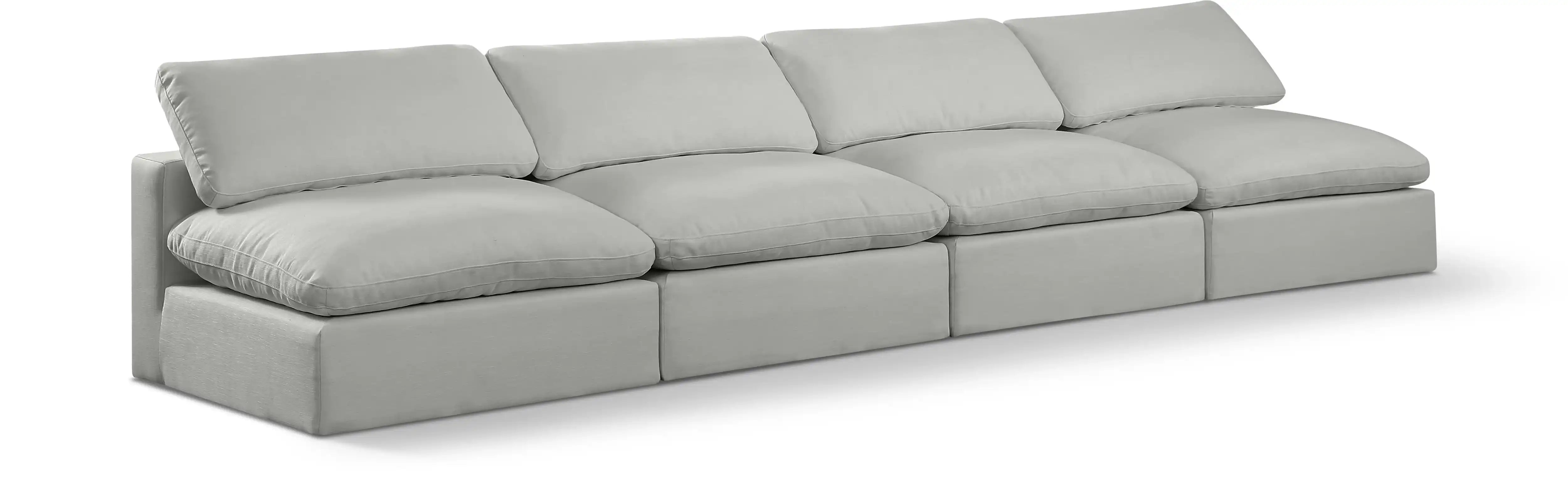 Comfy - Linen Modular Armless Sofa 4 Seats - Best Buy Furniture
