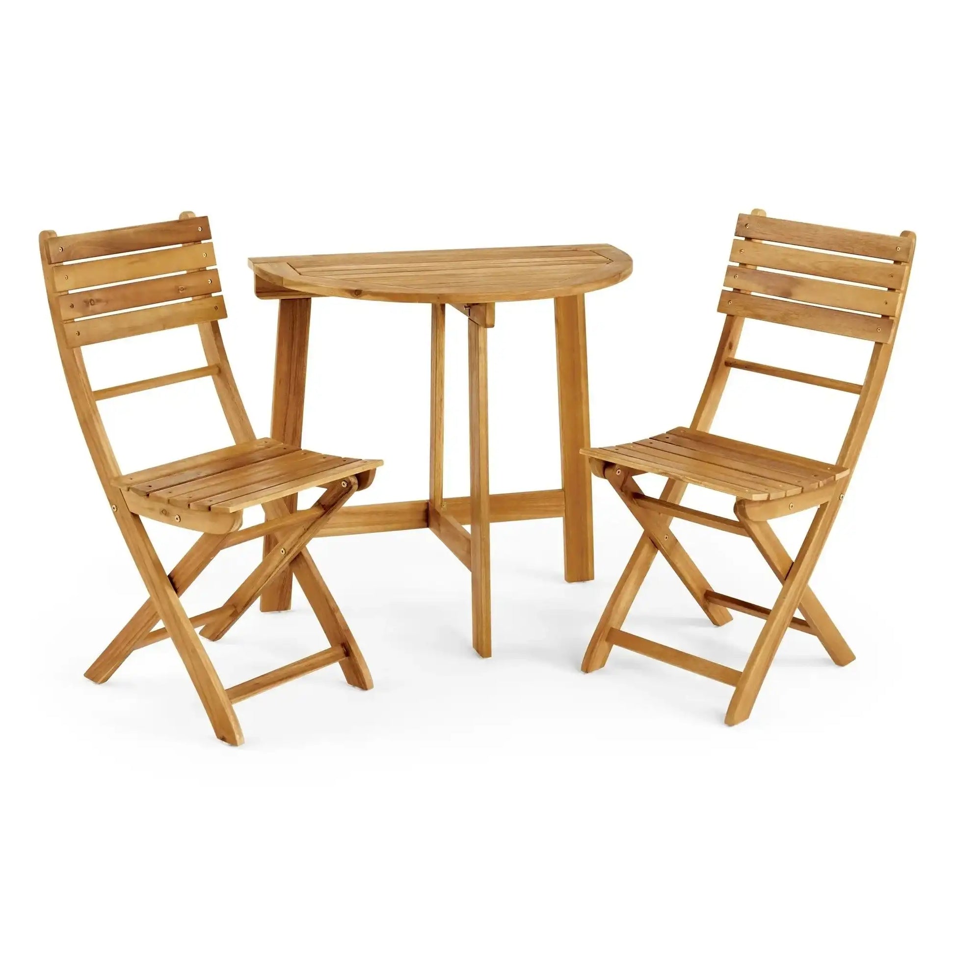 Outdoor 3 Piece Half Round Folding Bistro Set - Best Buy Furniture