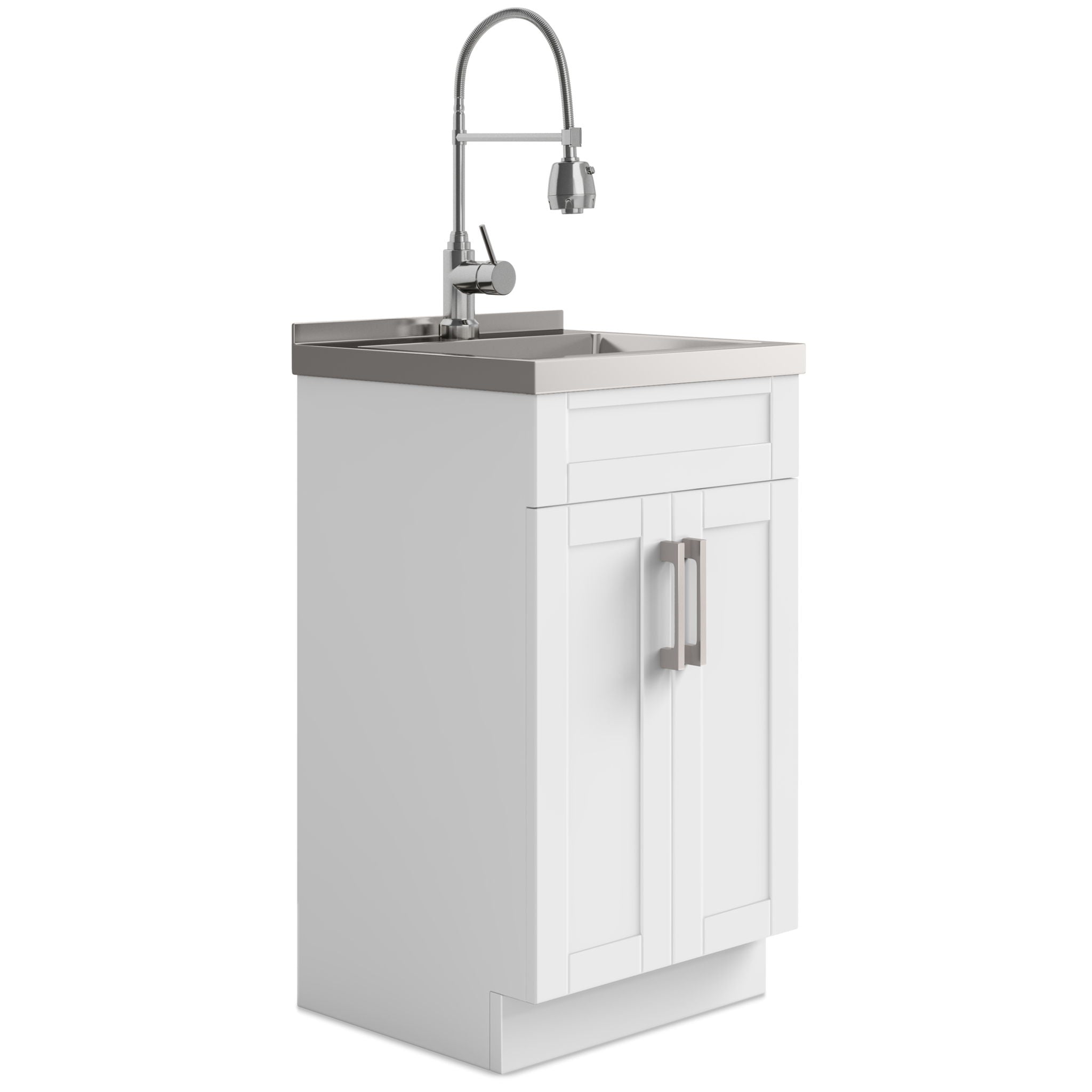 Hennessy - Deluxe Laundry Cabinet With Faucet And Stainless Steel Sink - Best Buy Furniture