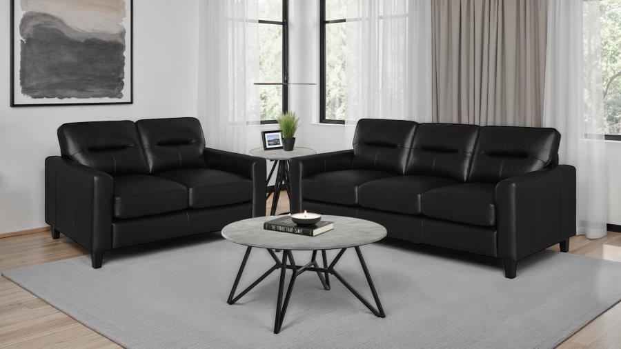 Scotland - Faux Leather Upholstered Sofa Set - Best Buy Furniture