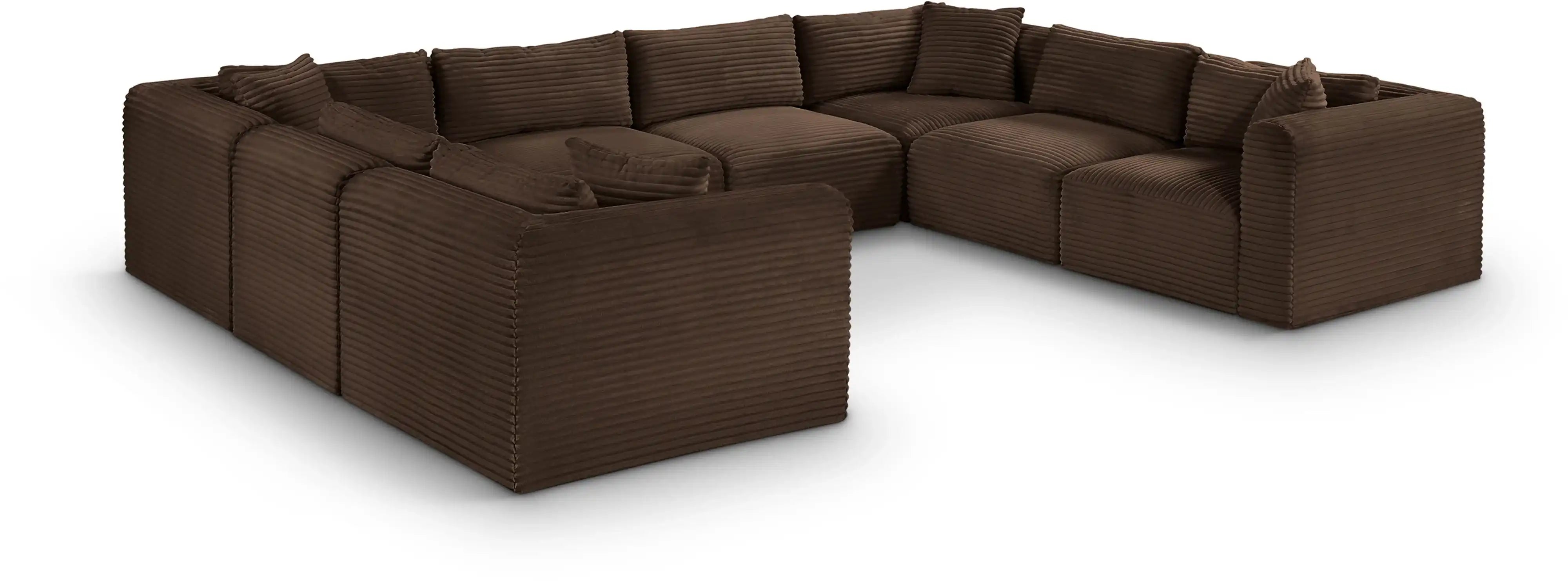 Shaggy - 8 Piece Modular U-Shaped Sectional - Best Buy Furniture