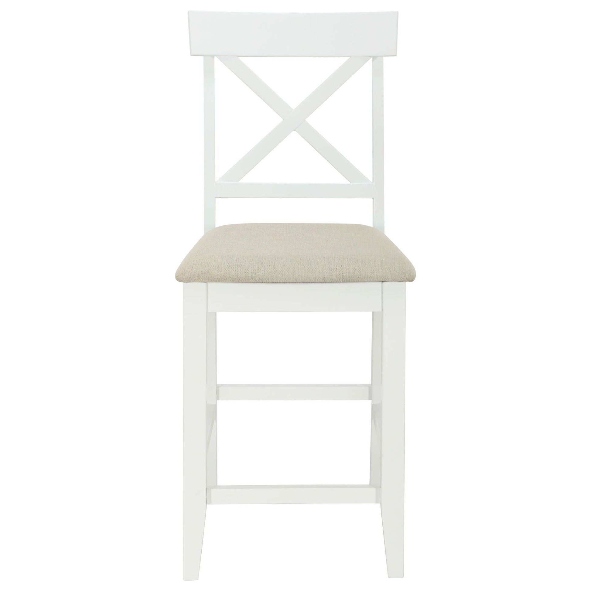 Solid Wood Farmhouse Counter Height Dining Table Set With 3 Tier Storage Shelves - Best Buy Furniture