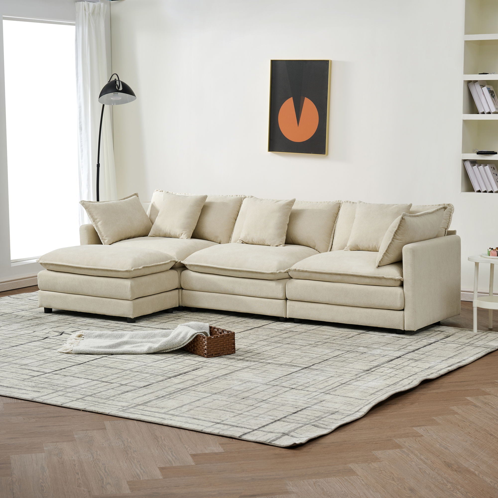 Modular Ottoman Style Deep Seat Sofa With Cushions - Best Buy Furniture