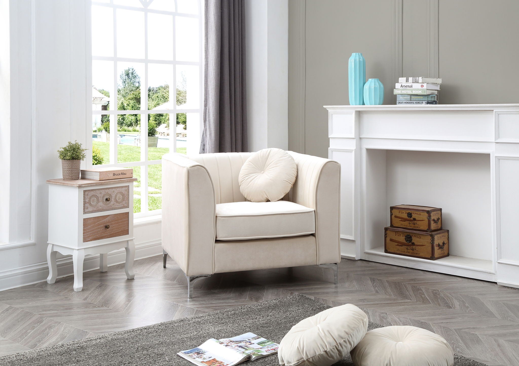 Contemporary Sloped Armchair - Best Buy Furniture